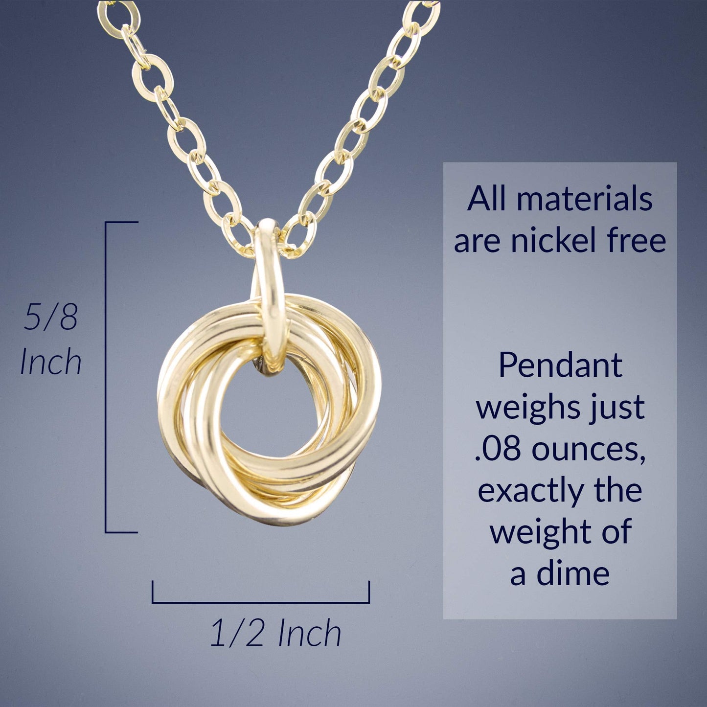 Dainty 14K Yellow Gold-Filled Love Knot Dangle Earrings and 20" Pendant Necklace | Elegant Gold Jewelry Set | Minimalist Jewelry Gift Set for Women