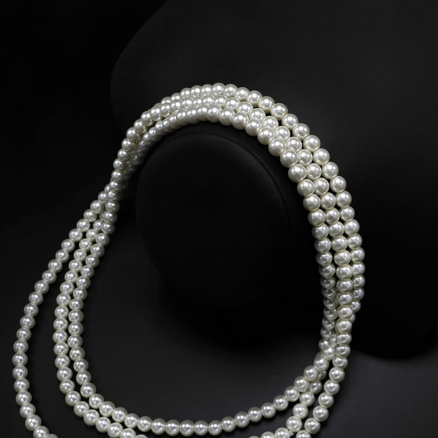 Long Pearl Necklace for Women Layered Cream White Faux Pearl Beads Strand Necklace Costume Jewelry,Diameter Pearl 8MM,69",Christmas Jewelry for Women