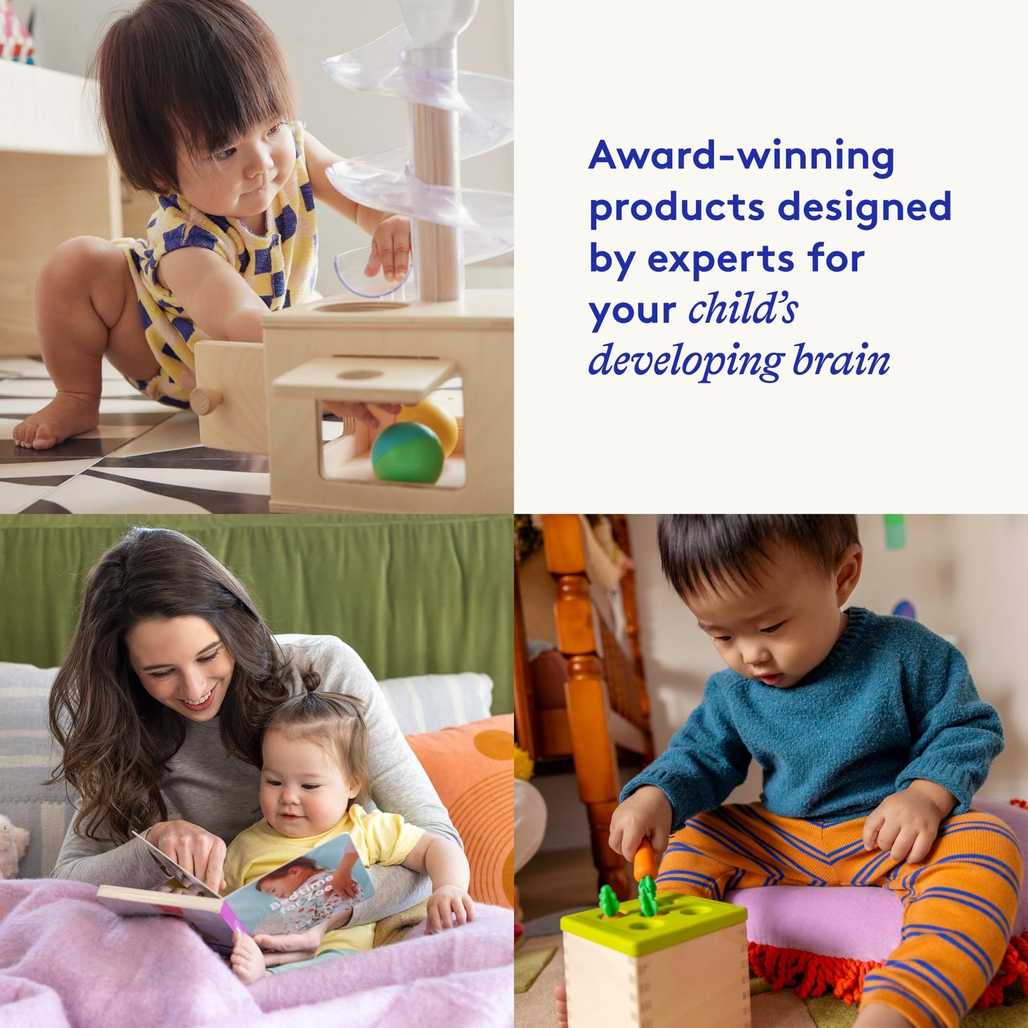 Lovevery | The Babbler Play Kit, Birthday Play Kit, Montessori Toddler Toy, 8 Play Products, 1 Board Book, and Play Guide (Best Birthday Gift for 1 Year Old), Medium