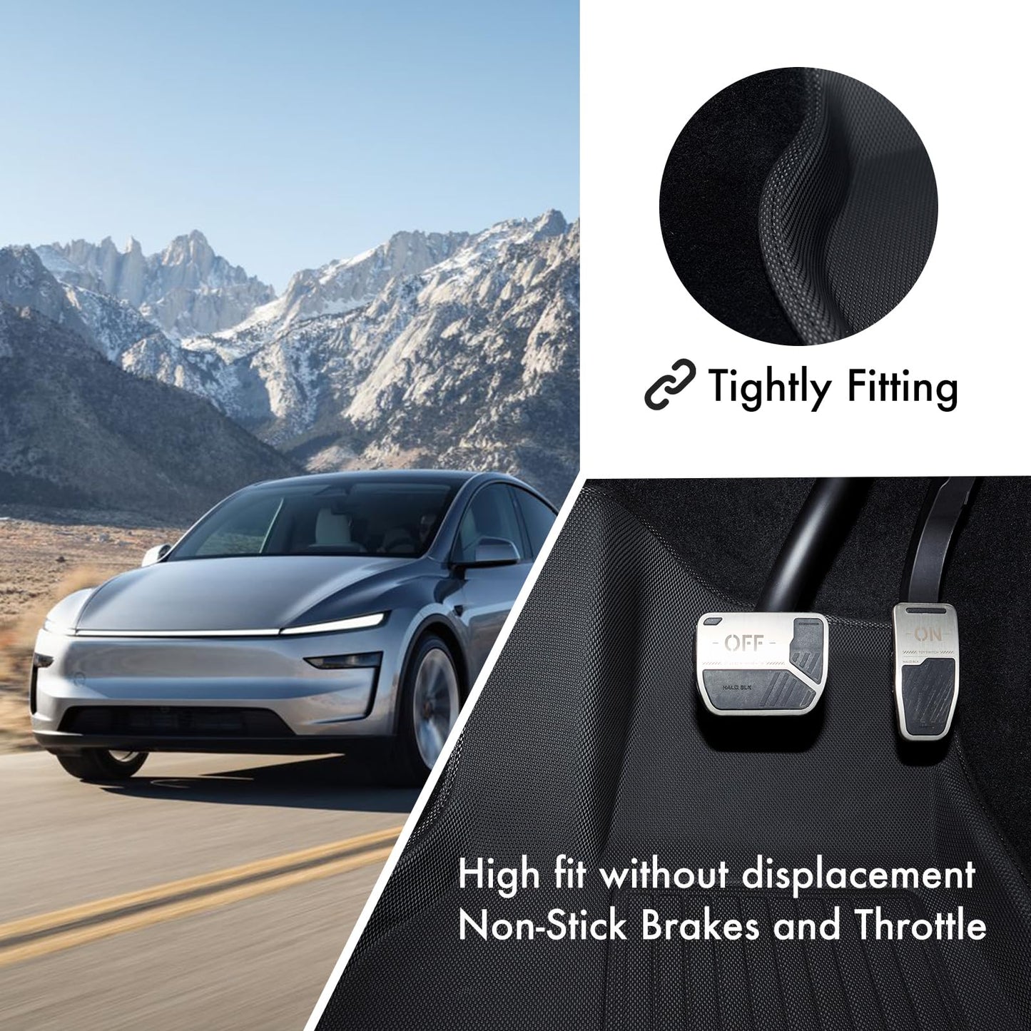 Premium TPE All-Weather Floor Mats for Tesla Model Y 2019-2026 Juniper with High Edges,1st & 2nd Row Waterproof Car Accessories, Pedal Safe Design, Easy to Clean