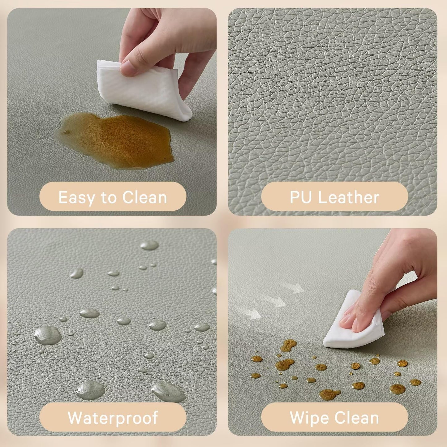ILPEOD Waterproof Baby Play Mat for Floor Memory Foam 71 * 79 Cushion Playpen Playmat Tummy Time Crawling Mat Nursery Rug Thick Pad Create Soft & Safe Area for Infants,Toddler,Kids,Grey
