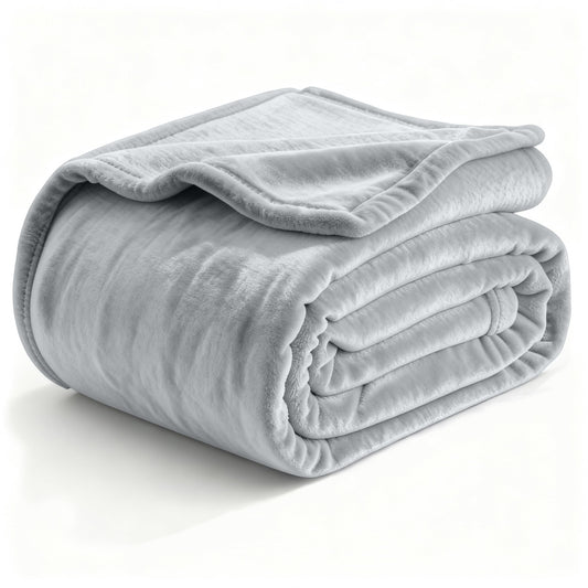Beddora Fleece Blanket Throw Size Grey Color Luxury Anti-Static Fuzzy Soft Microfiber Blanket for Couch, Sofa and Bed (60x50 Inch, Grey)