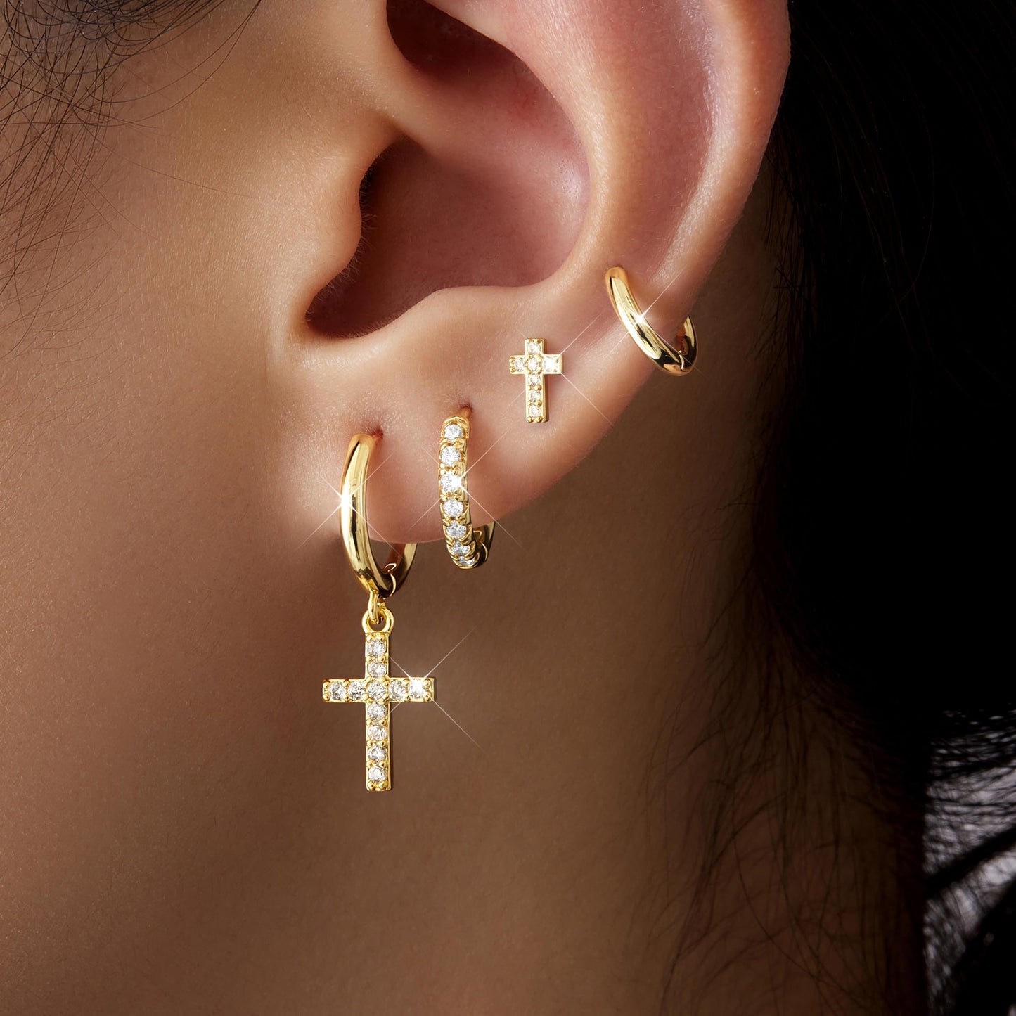 Cross Earrings for Women, Gifts for Christian, Christian Catholic Religious Baptism Jewelry Gift for Men Women Faith, Jesus Stuff, Cute Christian Jewelry Set Gifts Trendy Stuff