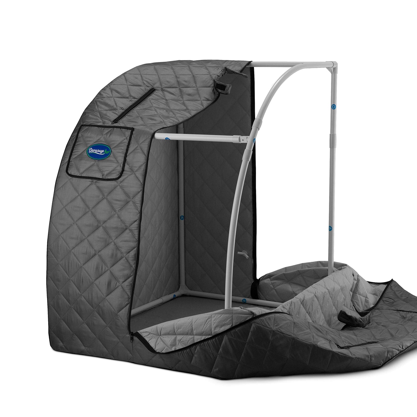 Durasage Lightweight Portable Personal Steam Sauna Spa - 800W Steam Generator, 60-Min Timer, Zippered Access, Single Front Pocket, Foldable Frame & Chair - Indoor Use, at-Home Relaxation Kit