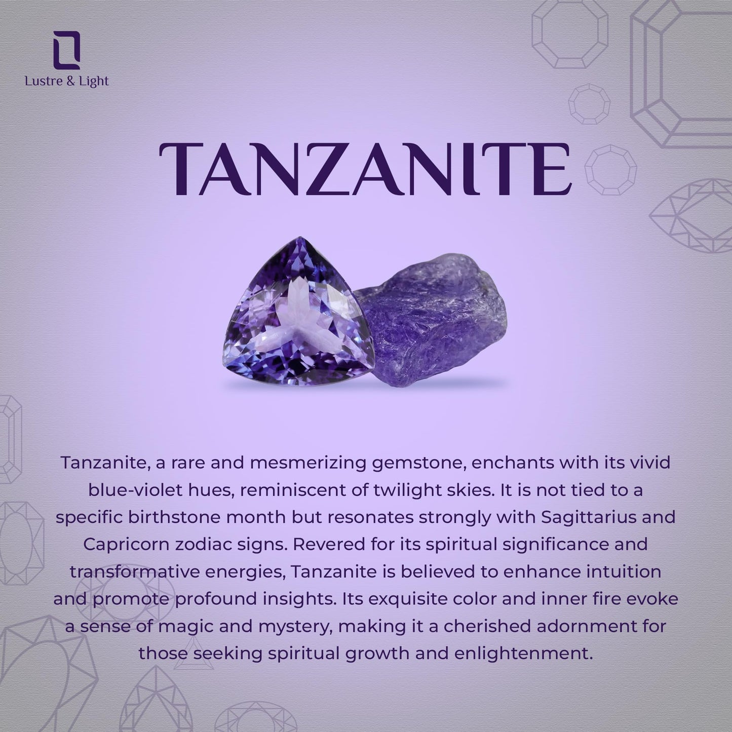 LUSTRE AND LIGHT Natural Tanzanite Jewelry Set for Women in Sterling Silver, December Birthstone Gifts for Her Birthday, Anniversary, Christmas (Necklace, Ring, Earrings)(Pear, US-7)