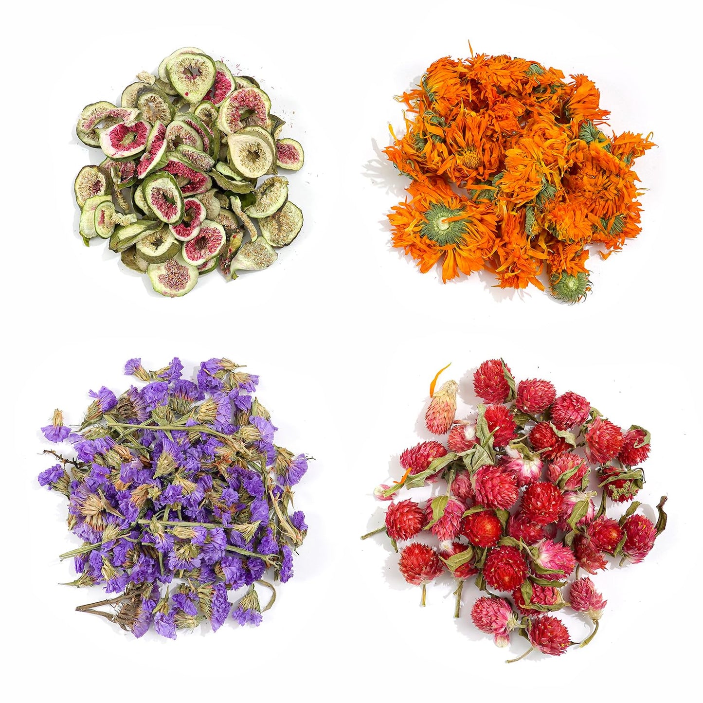 Natural Dried Fruit and Flower Kit for DIY Crafts - 25 Bags, Ideal for Soap Making, Candle Making, Resin Jewelry, Bath Bombs, and Nail Art - Includes Rose Petals, Rosebuds, Lilium, Jasmine, and More
