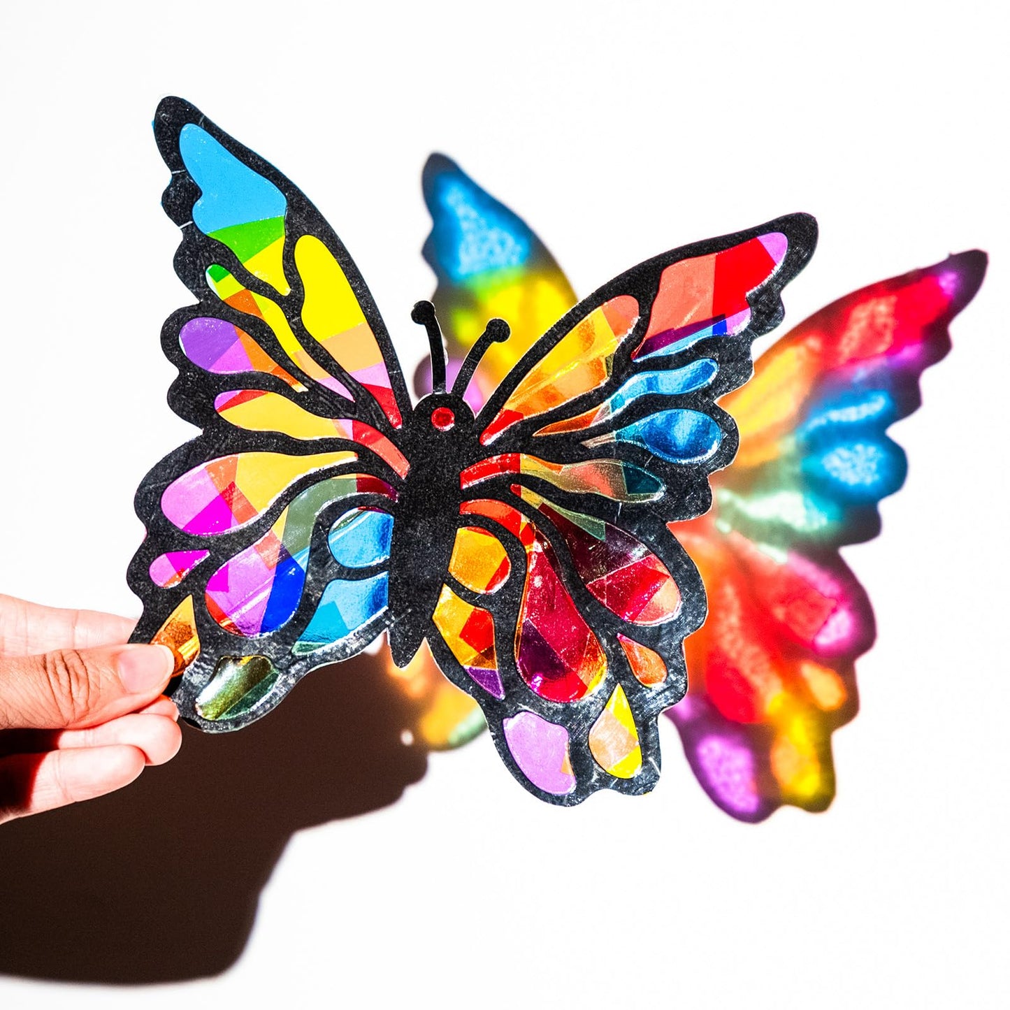 EggSun 36 Sets Butterfly Suncatchers Crafts Kit Ornaments Stained Glass Window Arts and Crafts Supplies for Classroom Holiday Birthday Projects Home Party Favors Decorations Ages 4 8 12