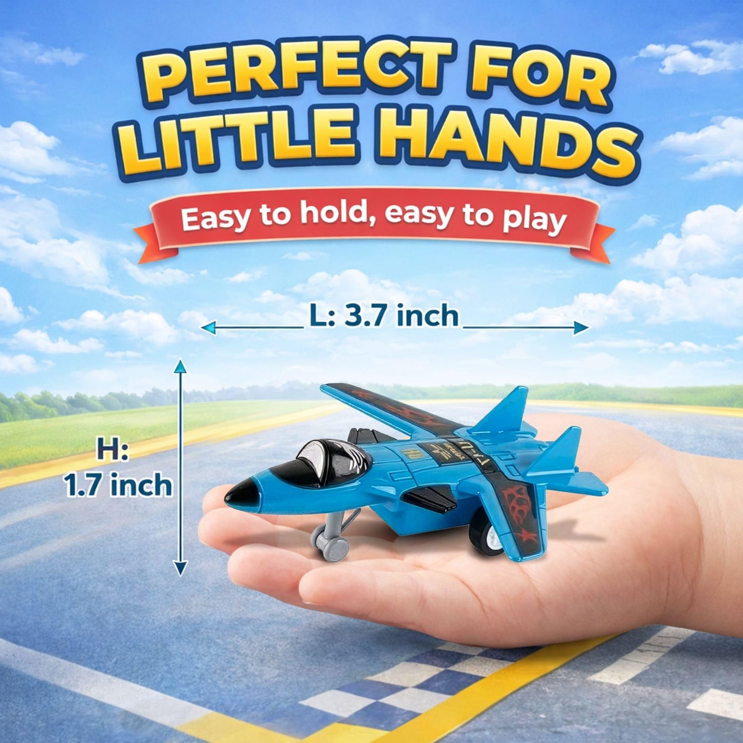 Liberty Imports Pull Back Airplanes Toys Vehicle Playset, Variety Pack of Helicopters, Stealth Bombers, Fighter Jets, Aircraft, Planes for Kids Toddlers Party Favors (12 Pack)