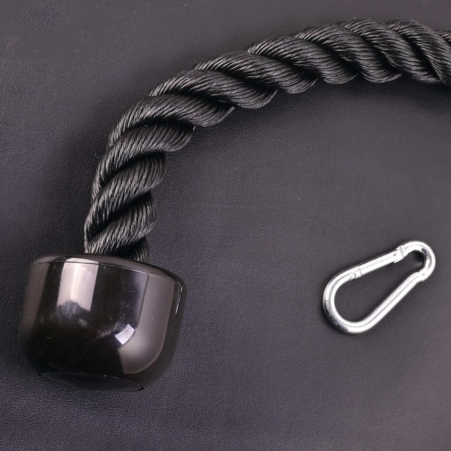 EnriQ Tricep Rope Pull Down,Heavy Duty Triceps Kit Easy to Grip & Non Slip Cable Attachment Ideal for Home Gym Face Pulls Tricep Push Down Rope System (A.2 Pack Single Grip)
