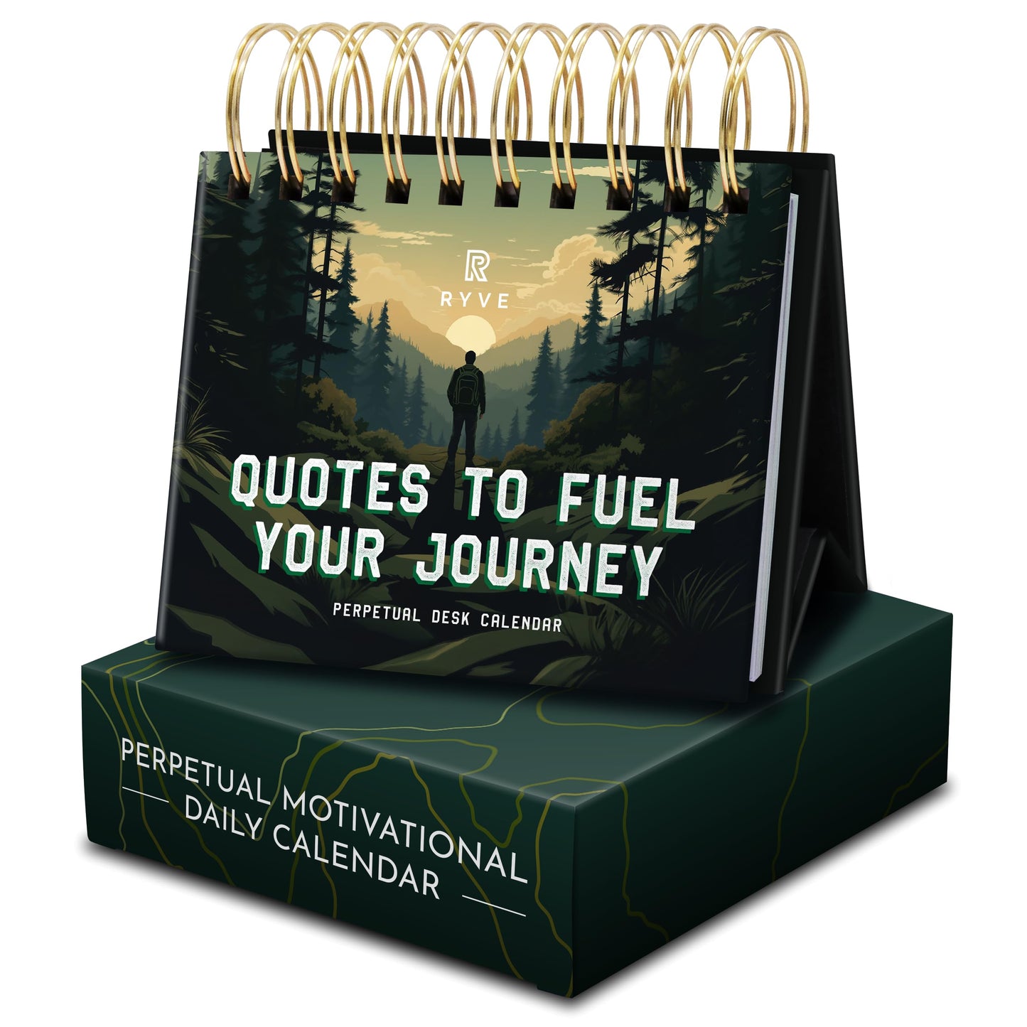 Motivational Calendar for Men – Daily Flip Calendar with 366 Inspirational Quotes – Inspirational Gifts for Him, Office Decor, Desk Accessories, Daily Affirmations, Perpetual Desk Calendar, Office Gifts