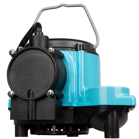 Little Giant 6-CIA 115 Volt, 1/3 HP, 2760 GPH Cast Iron Automatic Submersible Sump Pump with Integral Diaphragm Switch for Sump Systems, 10-Ft. Cord, Blue, 506158