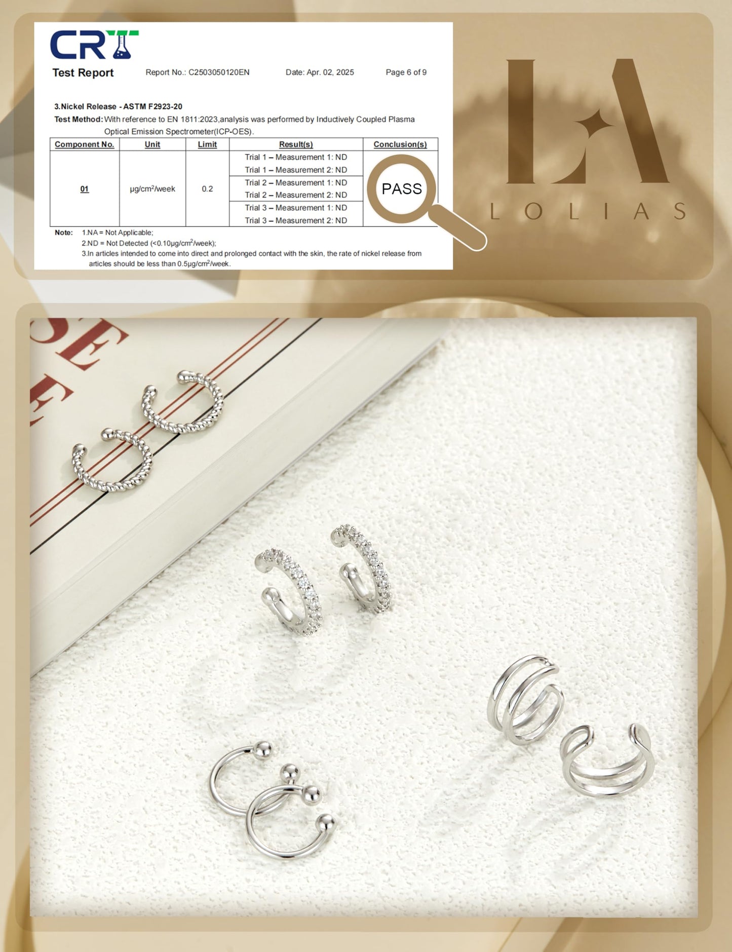 LOLIAS 4 Pairs Ear Cuffs Non Piercing - Silver Plated Ear Cuff Earrings for Women Ear Cuff for Non Pierced Ears Clip on Cartilage Earring Dainty Adjustable Fake Earrings Set