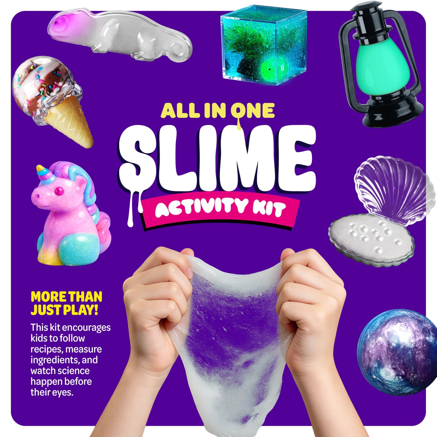 Slime Kit for Girls Ages 8-12 - All-in-One DIY Slime Making Kit, Galaxy Unicorn Glow-in-the-Dark Slime Set, Birthday Gift for Tween Girls 8 9 10 11 12