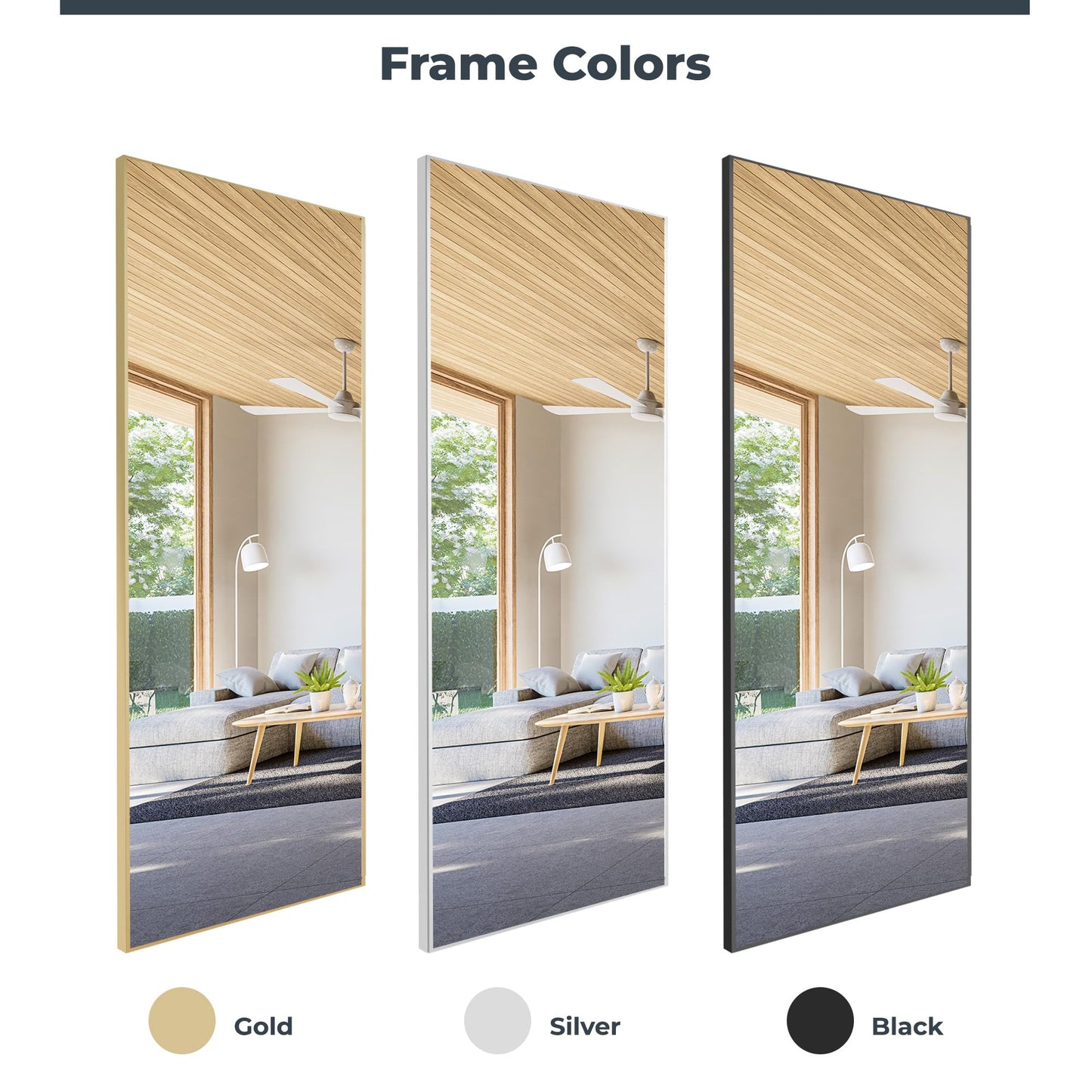 Glassless Large Gym Mirror Shatterproof Unbreakable Wall Mirror for Gym, Dance Studio, Home Workout Room – 0.04mm Nano Film – Chrome 26" x 60" by Fab Glass and Mirror