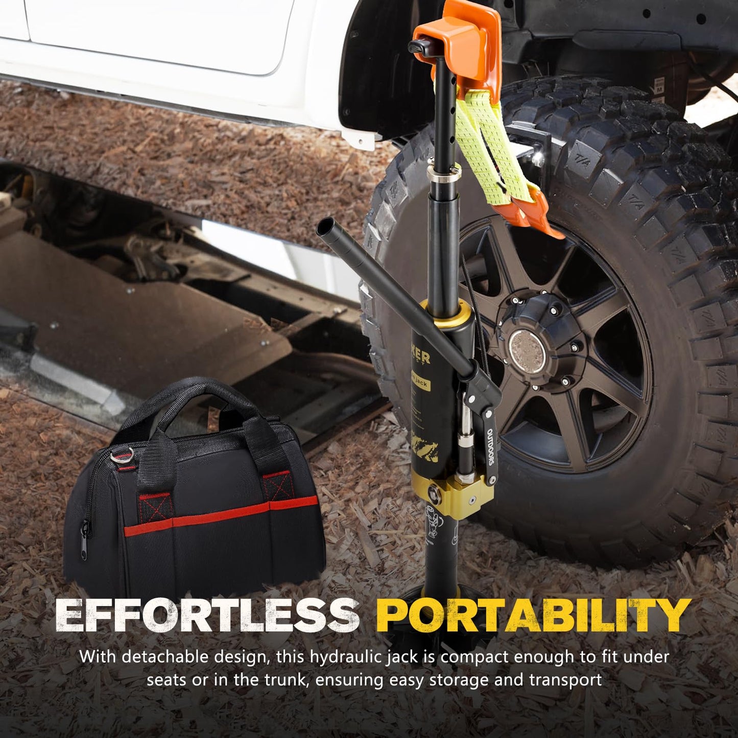 BUNKER INDUST Portable Hydraulic Recovery Jack with Lift Mate, 4x4 Off Road Lift Jack for SUV ATV UTV, 19,400 lbs Lifting Capacity