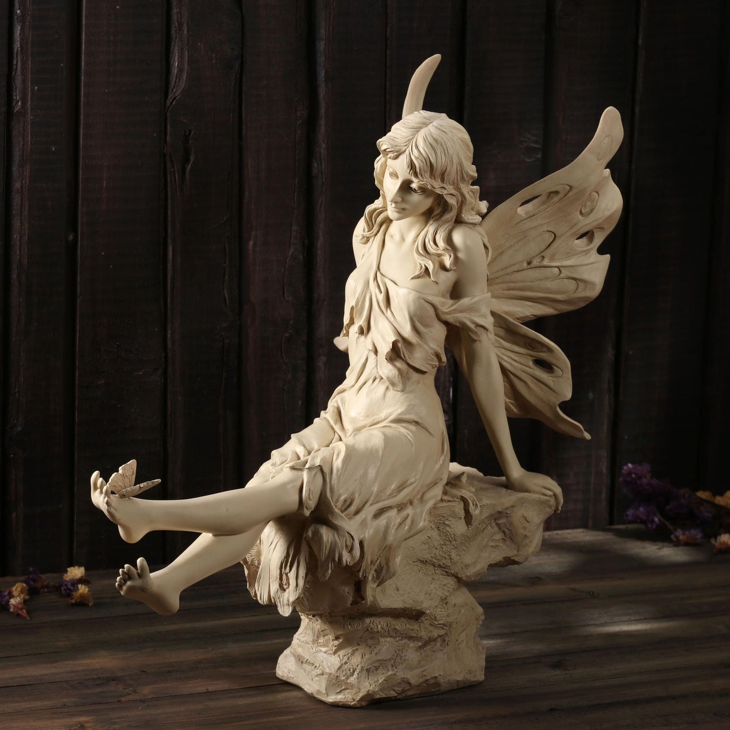 Veronese Design 14 1/4 Inch Twinkle Toe Butterfly Fairy Garden Decoration Resin Sculpture
