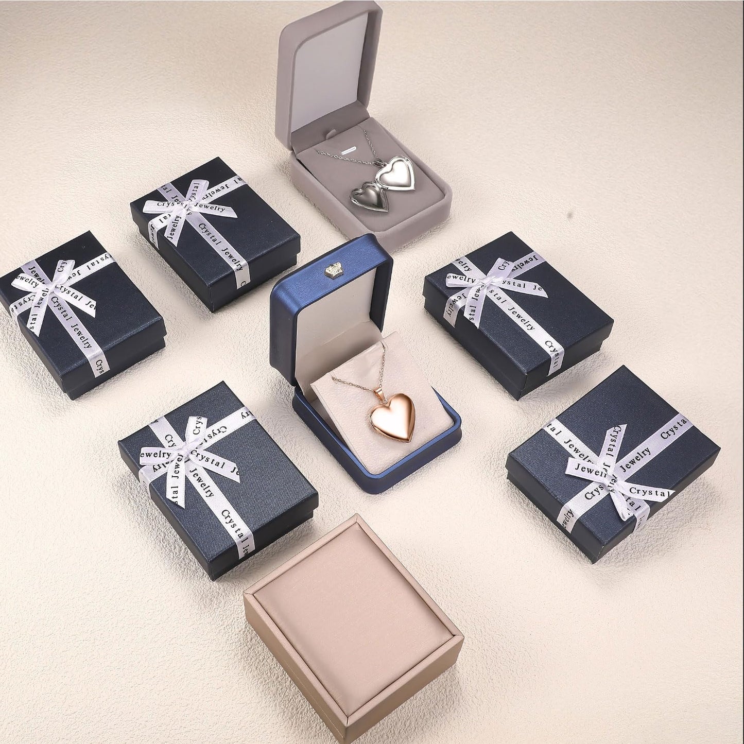 PHOCKSIN Rose Gold Glossy Lockets Personalized Heart Locket Necklace for Women Customized Lockets with Picture Text & Symbols for Women