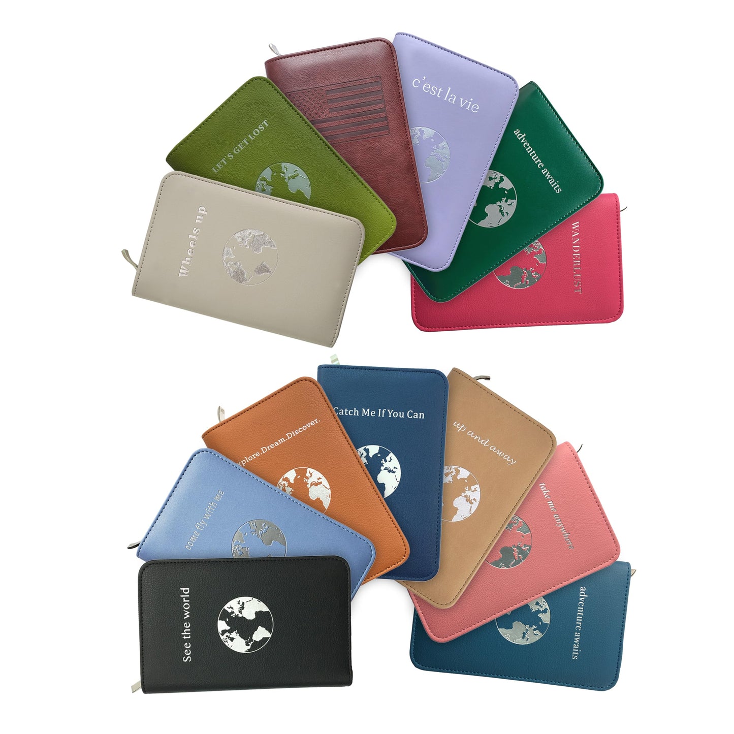 Phone Charging Passport Holder with Removable Fast Charging Power Bank that holds money, cards, phone, travel docs- RFID Blocking - Compatible with All Phones - Travel Accessories (Cerulean)