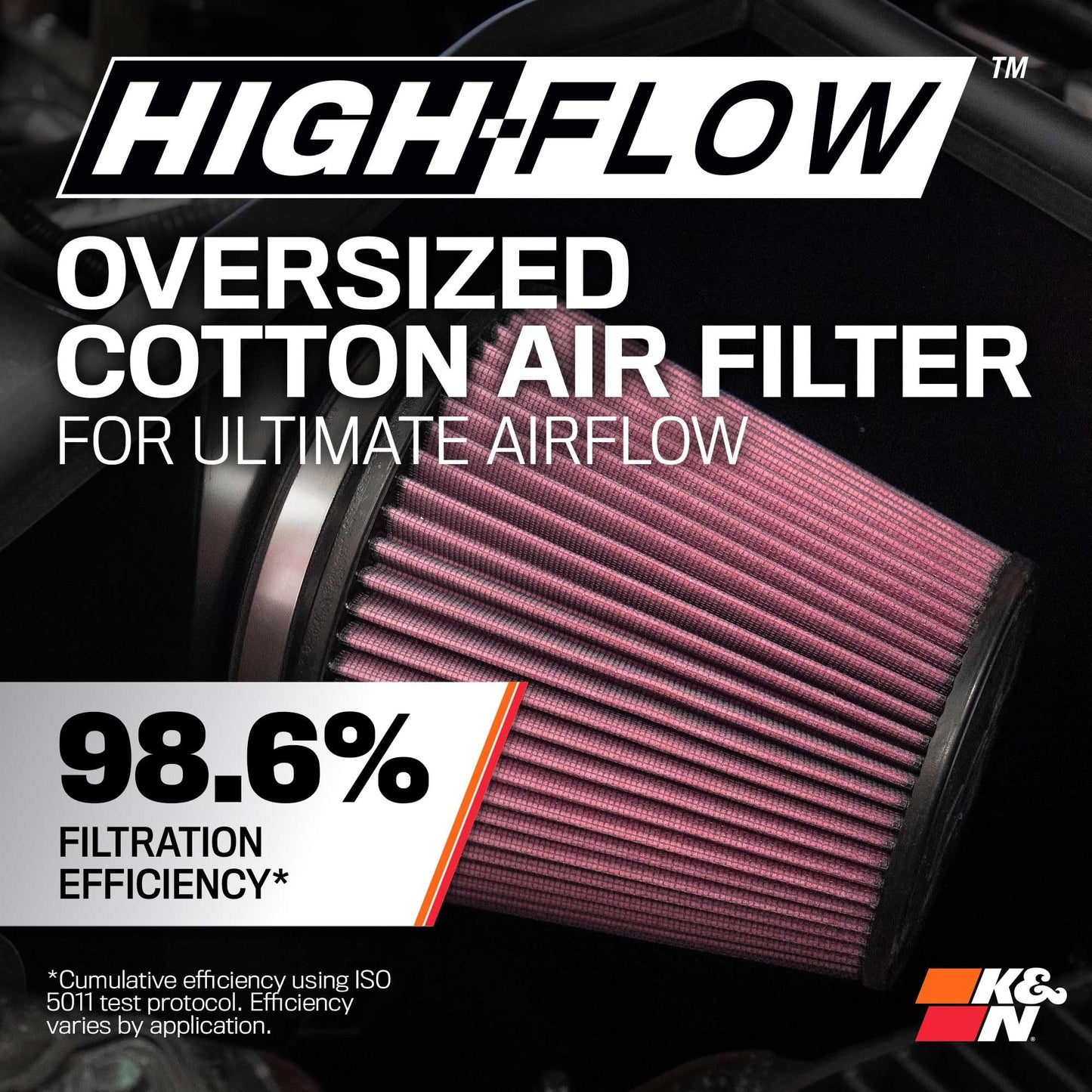 K&N Cold Air Intake System: High-Flow Air Filter, Increase Performance & Towing: Compatible with 2016-2024 JEEP/DODGE: Durango, Grand Cherokee, Grand Cherokee WK, 77-1572KS