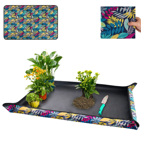 Extra Large Repotting Mat for Indoor Plants Transplanting and Dirt Control, Foldable Waterproof Succulent Potting Mat, Gardening Gifts for Plant Lovers (43.5"x29.5")