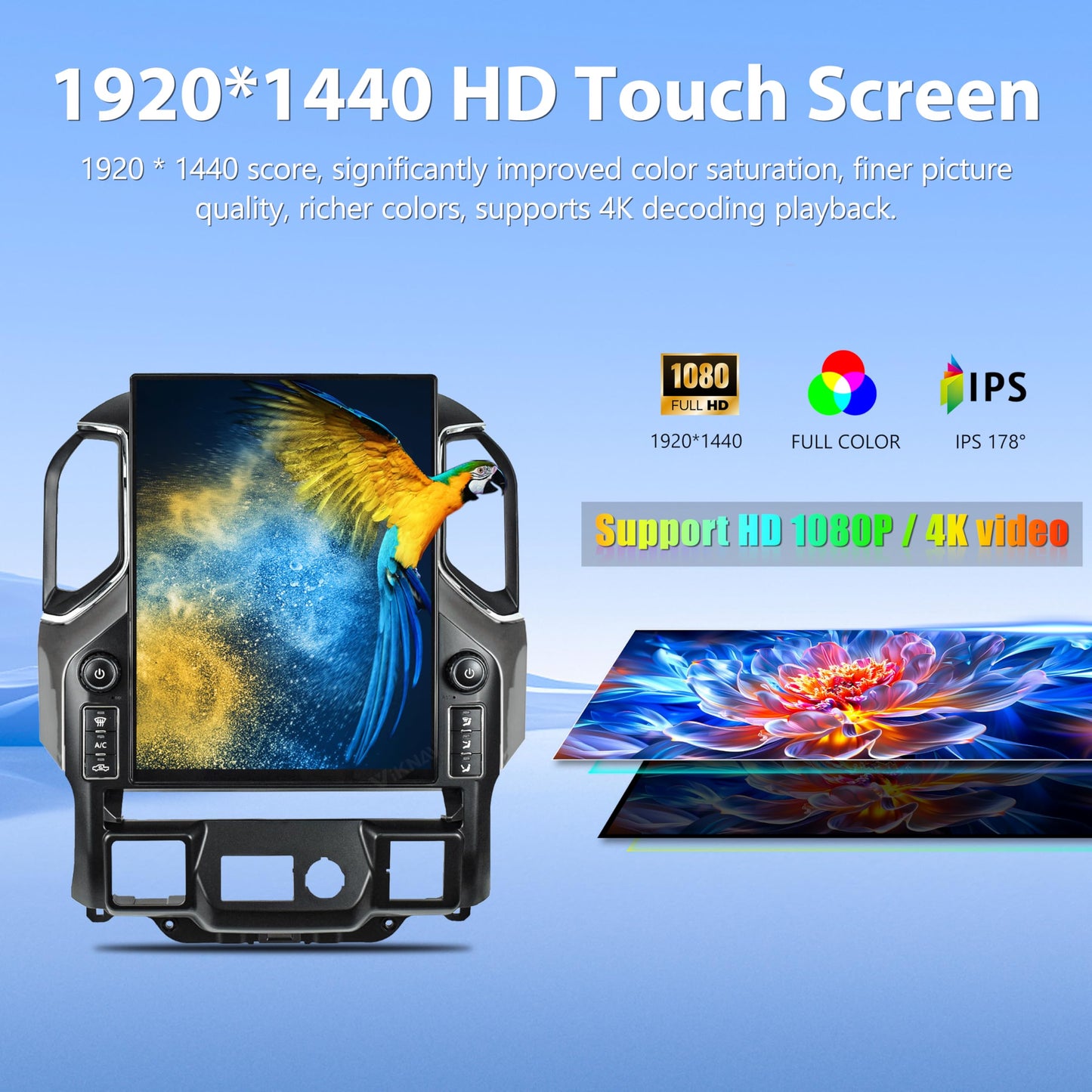 15.6 Inch Touch Screen Android Car Radio for GMC Sierra Chevrolet Silverado 2019 2020 2021 2022 2023 Head Unit Wirless Carplay GPS Navigation Screen Upgrade Multimedia Player Android Auto