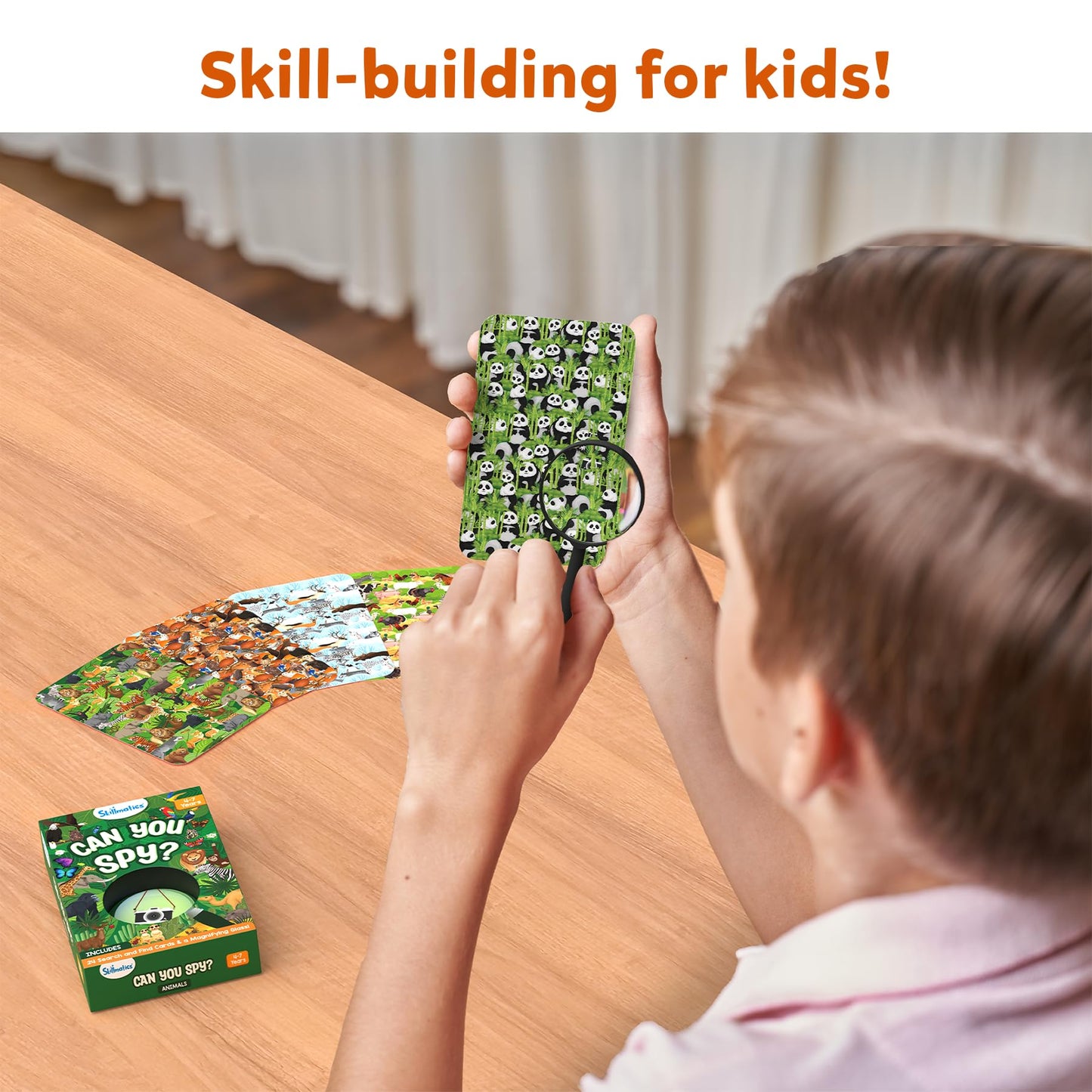 Skillmatics Party Favors (Pack of 15) - Can You Spy Animals Card Set, Search & Find Game for Kids, Goodie Bag Toy & Educational Gift for Girls & Boys Ages 4, 5, 6, 7