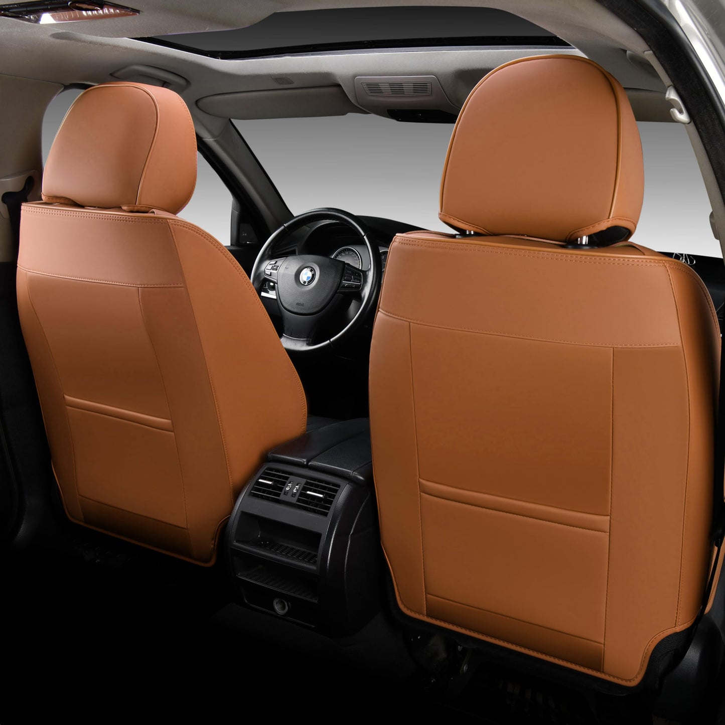 FLORICH Seat CoversFull Set, 5 Seats Universal Seat Covers for Cars, Nappa Leather Auto Seat Protectors, Front and Rear Seat Protector Car Seat Cushions Automotive Vehicle Cover for SUV Pick-up Truck