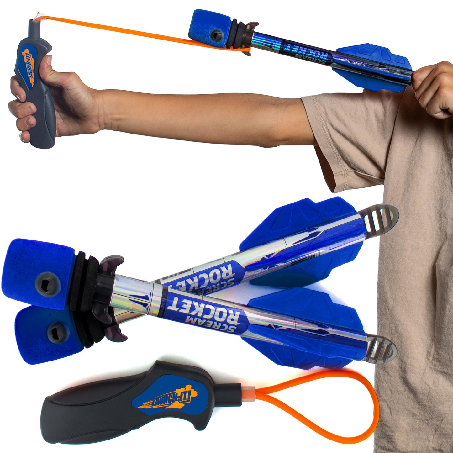 Toy Rocket Launcher for Kids: Best Outdoor Toys Slingshot Rocket Launchers & Foam Rockets Games for Boys Girls All Ages - Summer Birthday Party Gift Idea & Great Gifts for Boys Toys Age 8-10 11 12+
