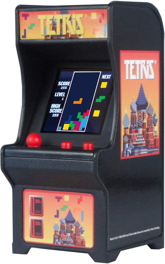 Tiny Arcade Tetris Mini Retro Game (3.5"): Playable Handheld Arcade Machine w/ Real Gameplay & Sound - Classic 1980's Video Game (Ages 8+)
