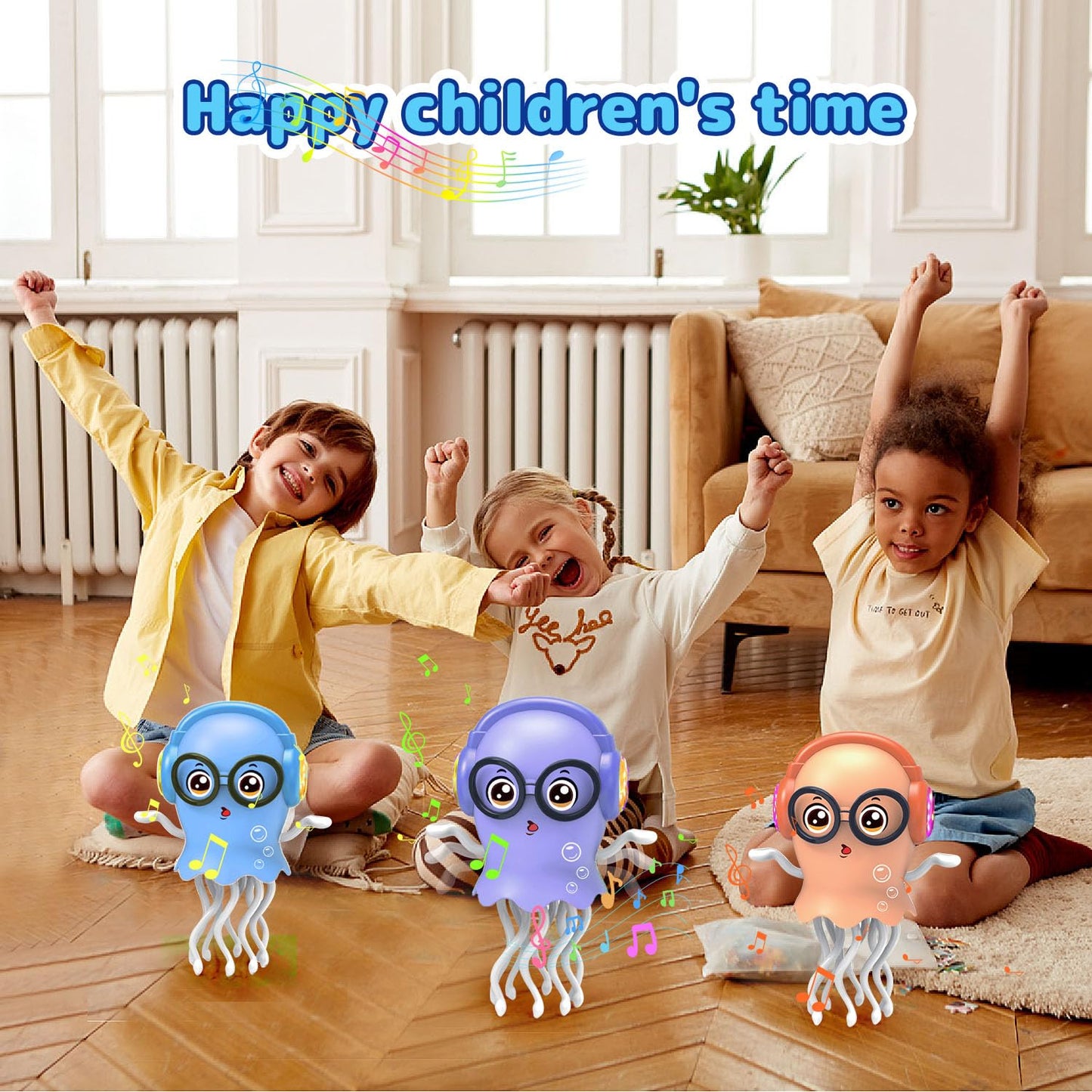 Zonopy Baby Toy Jellydancer, Crawling Jellydancer Tummy Time Toy Kids Fidget Toy for Girls 3-6 Boys 6-12,Magic Dancing Loud Music Crawling Toys for 3 4 5 6 7 8 Year Old Children Birthday Gifts
