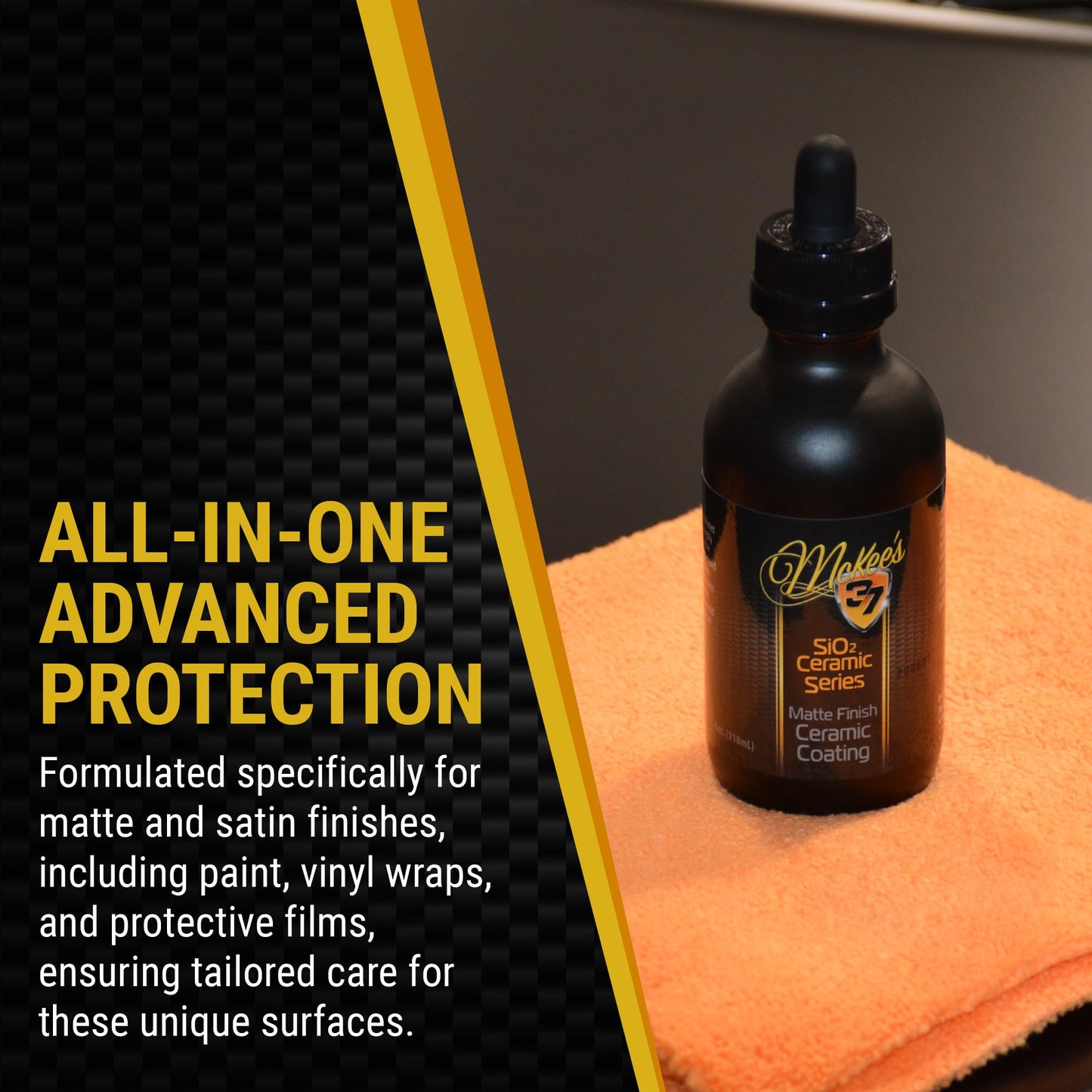 McKee's 37 - Matte Finish Ceramic Coating Kit - Complete Ceramic Coating Kit: Protection & Showroom Shine for Matte Cars