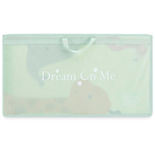 Dream On Me Play Time Reversible Baby Play Mat Foldable Extra Large Thick Foam Crawling Playmats for Toddlers Waterproof Portable Playmat, Happy Feet