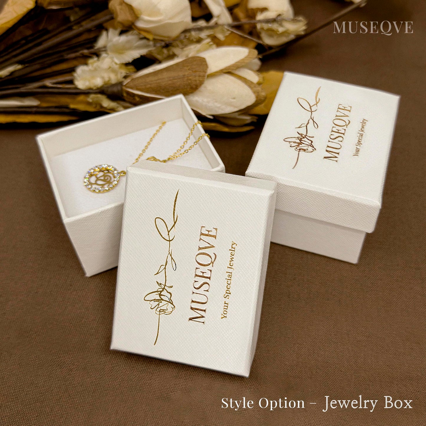 MUSEQVE 14K Gold Plated CZ Crystal Solitaire Necklace for Women • Emerald Cut Rectangle Cubic Zirconia Diamond Pendant Jewelry • Tarnish Free Adjustable Chain [CZN-RT-G]