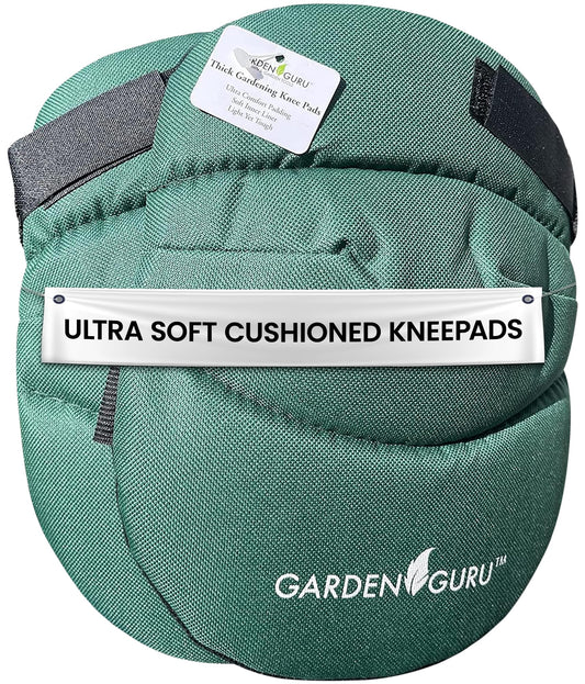 Garden Guru Cushioned Gardening Knee Pads with Adjustable Straps - Soft Inner Liner, Ultra Comfort Padding, Garden Kneelers for Yard Work, Cleaning, Household Chores, Roofing, and More 1 Pack