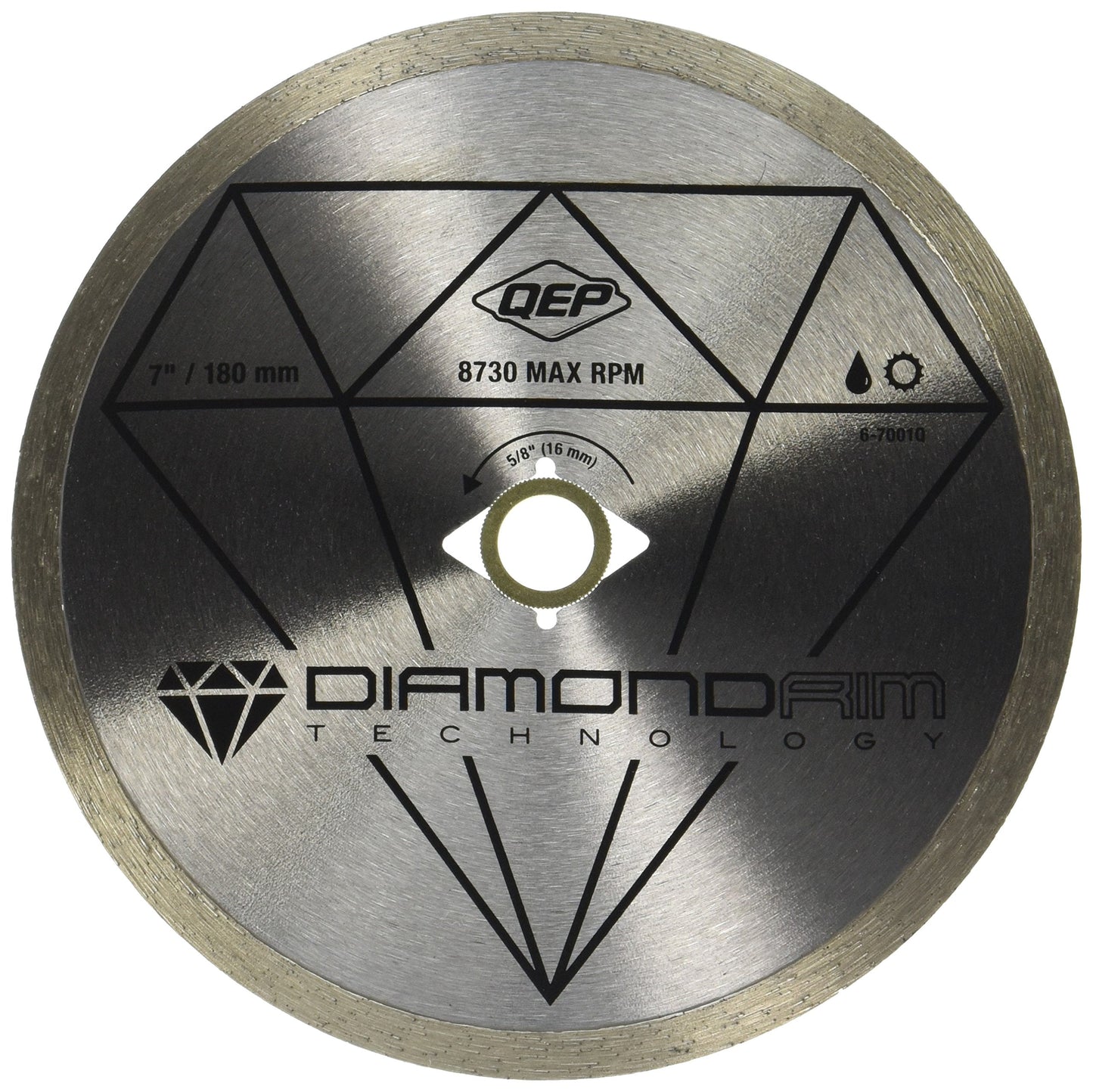 SKIL 7-Inch Wet Tile Saw (3540-02) and QEP 7" Continuous Rim Diamond Blade
