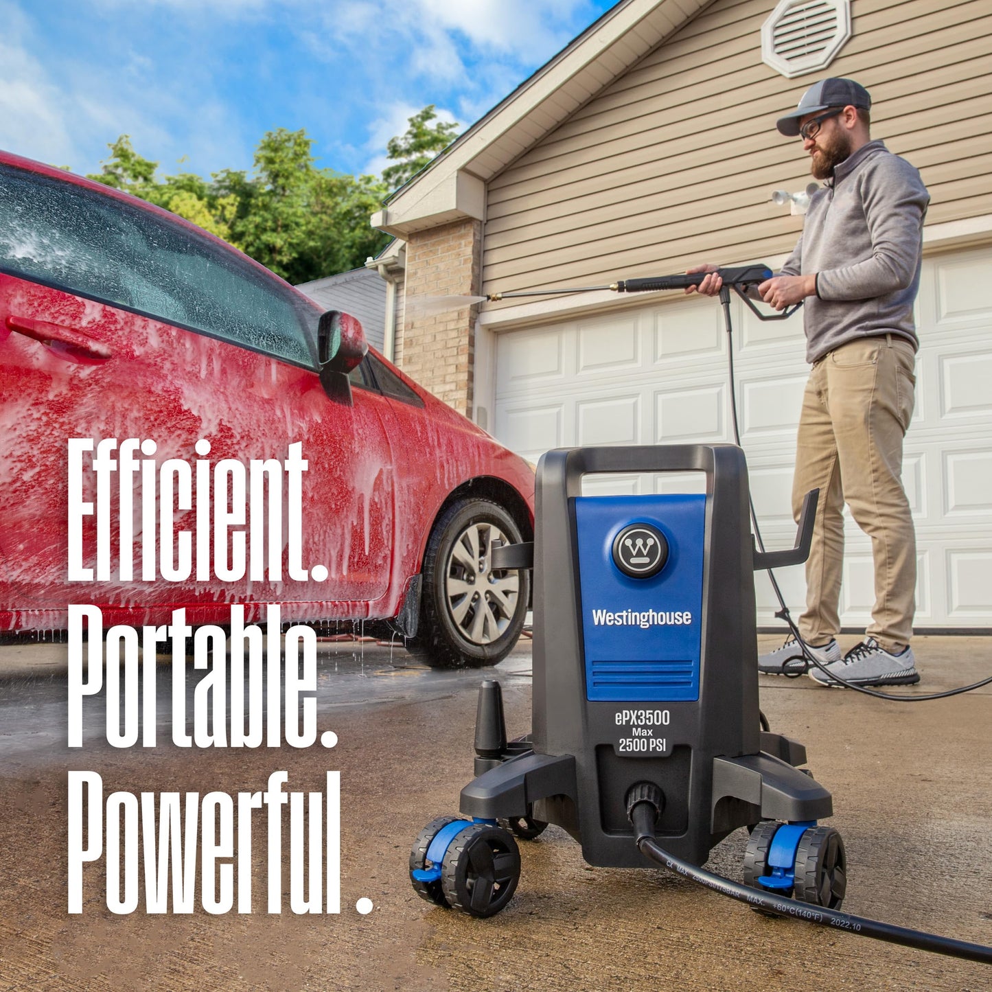 Westinghouse ePX3500 Electric Pressure Washer, 2500 Max PSI 1.76 Max GPM & Pressure Washer 6-in-1 Nozzle Attachment