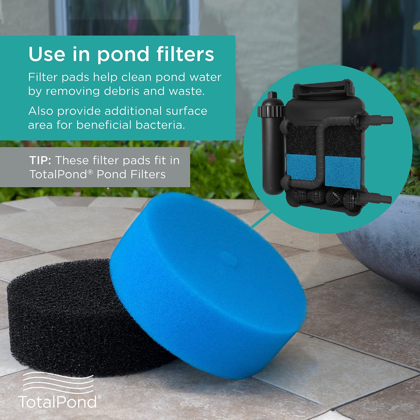 TotalPond Replacement Filter Pads for The 900 Gallon Pressurized Pond Filter (PF850) and 1200 Gallon Complete Pond Filter with UV Clarifier (PF1200UV)