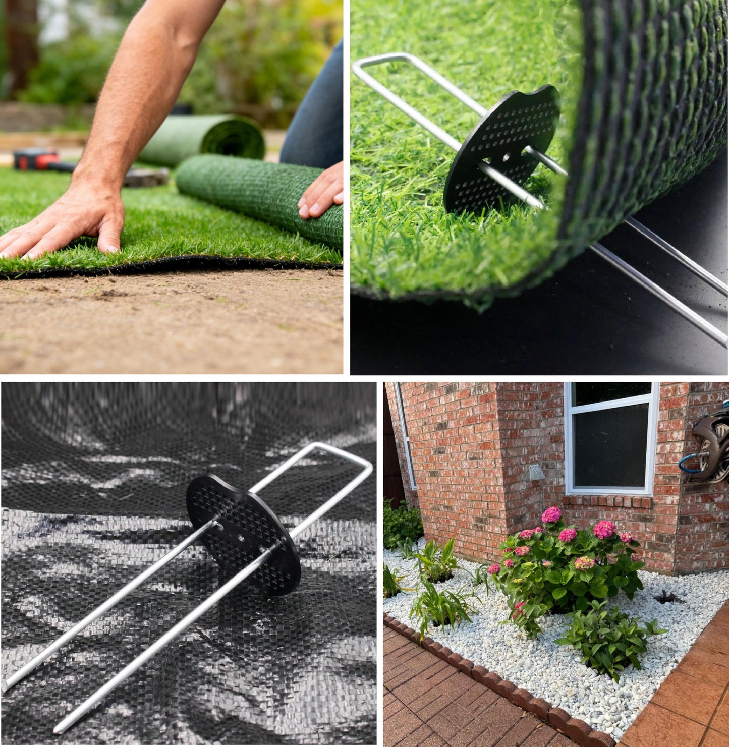 6 Inch 100 PCS Galvanized Landscape Staples with 100 PCS Gasket, Landscape Fabric Pins Stakes Lawn Ground Cover Graden Staples Spikes Weed Barrier Stakes