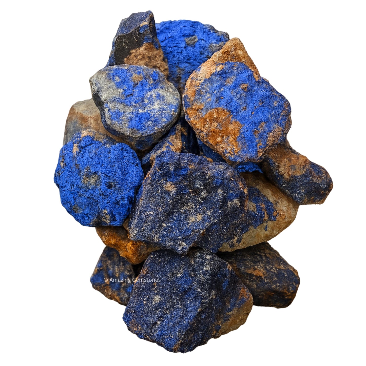 Amazing Gemstone Azurite Crystals and Healing Stones Mineral Specimen - Premium Semi Precious Gem Stones - Healing Crystals Geodes Clusters for Meditation, Chakra Balance, and Energy (S)