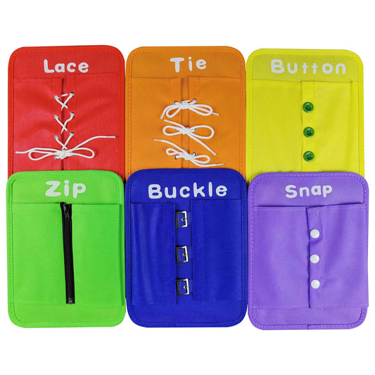 LST LISKTO Dress Learning Boards Preschool Early Educational to Basic Life Skills Dress Learning Boards Learn to Button,Buckle,Zip,Snap,Lace & Tie