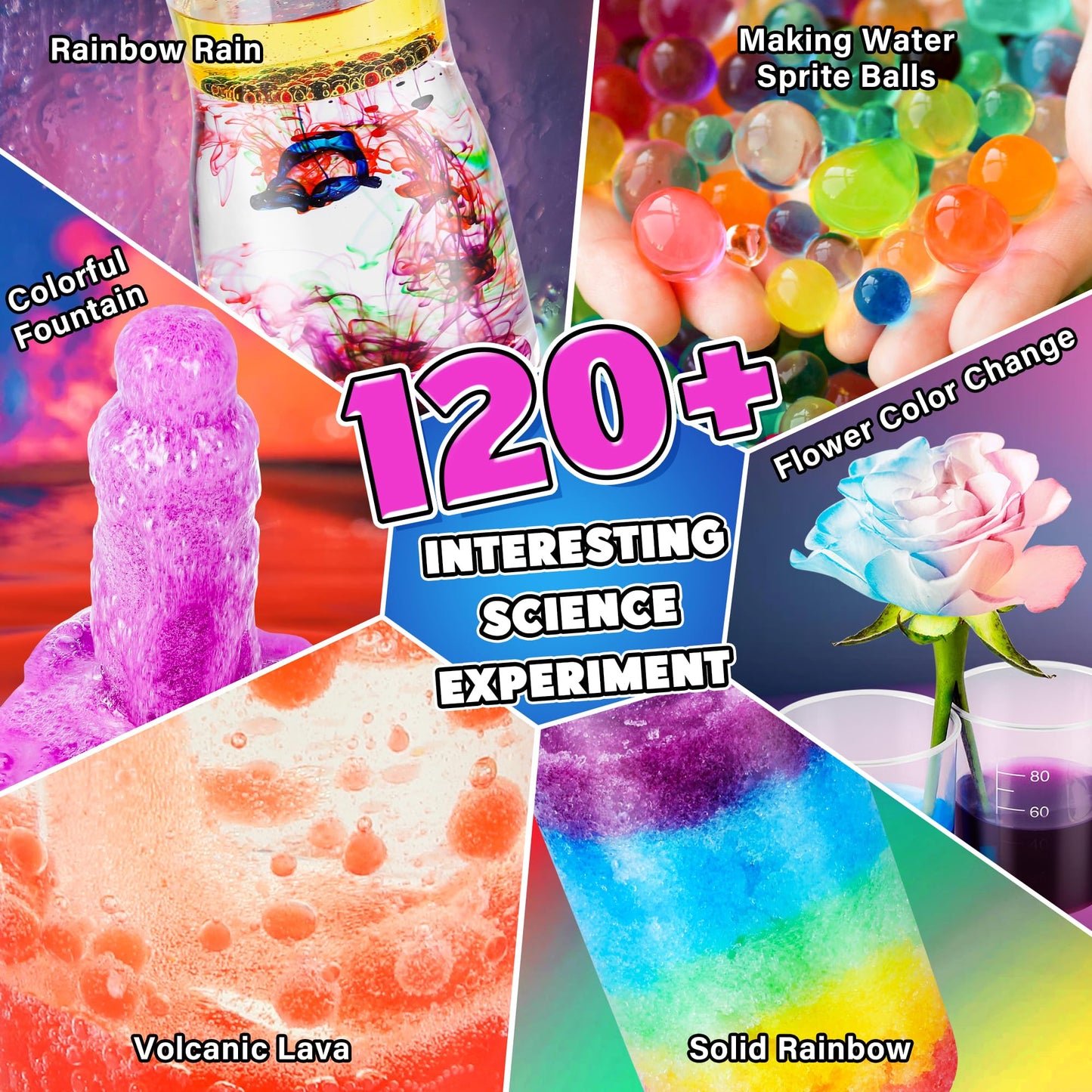 Kuovei Science Kit for Kids,120 Science Lab Experiments,Scientist Costume Role Play STEM Educational Learning Scientific Tools,Birthday Gifts and Toys for 6 7 8 9 10-12 Years Old Boys Girls Kids