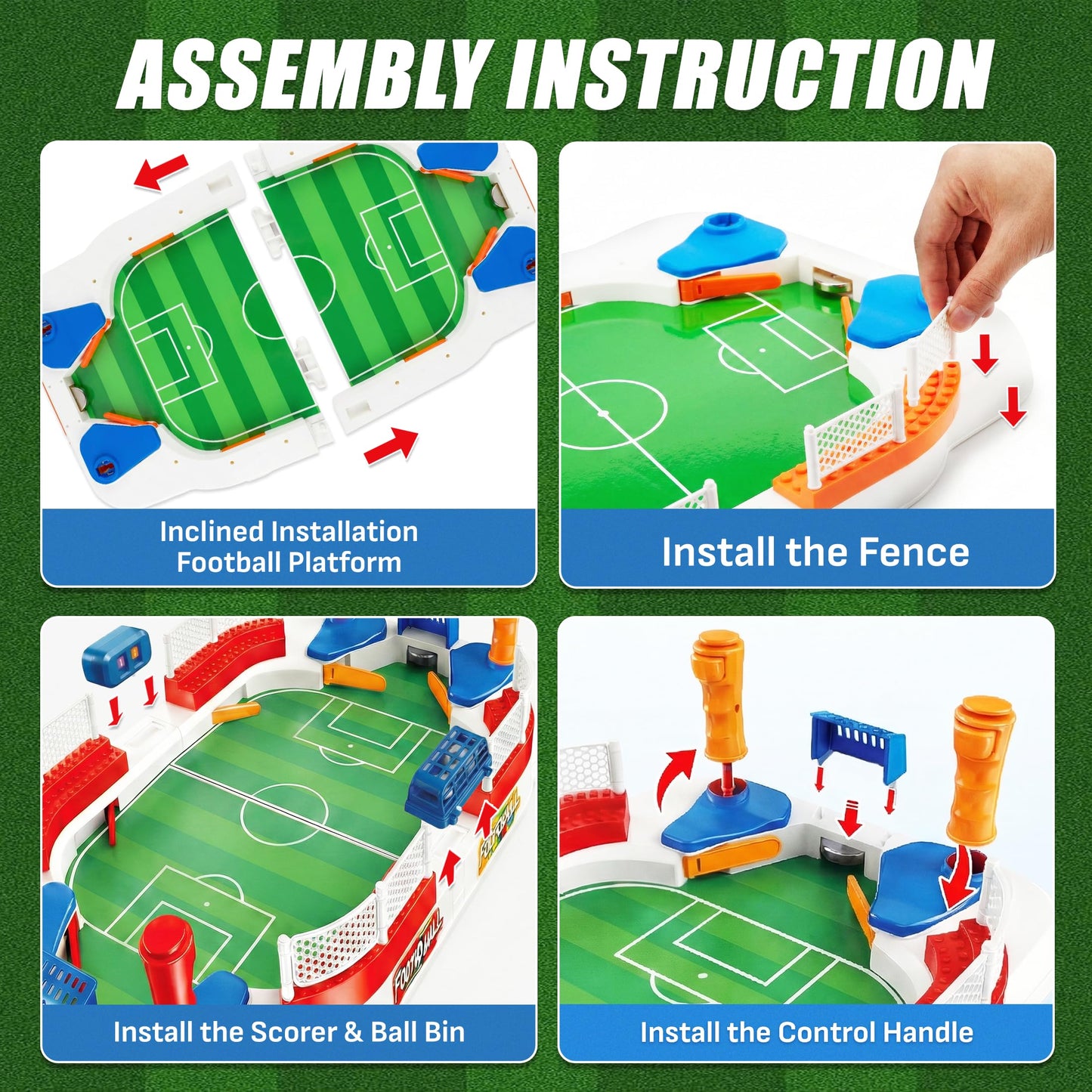SMILESSKIDDO Soccer Board Games for Kids, Mini Foosball Table Toys for 3 4 5 6 7 8-12 Year Old Kids, Interactive Soccer Toys Indoor Home Party - Gift for Boys Girls Birthday Holiday