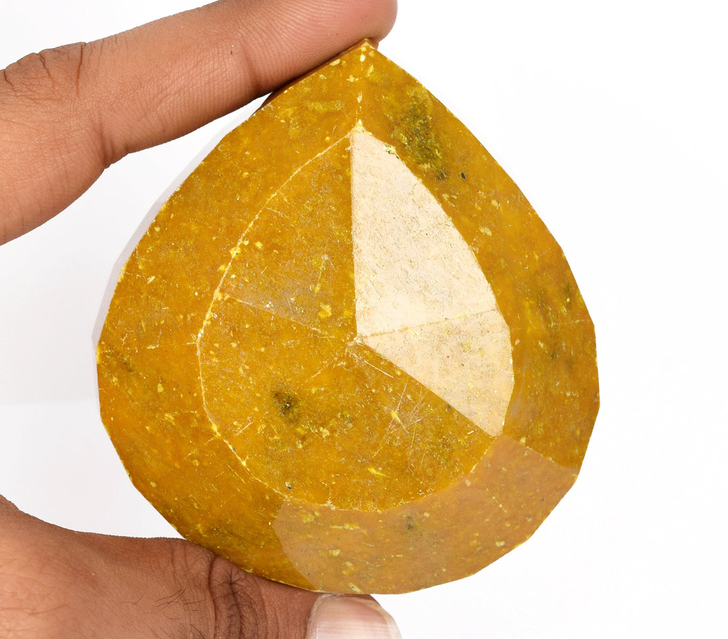 GEMHUB Rare Huge Museum Yellow Sapphire 1632.35 Ct Collectible Pear Sapphire, Natural Certified Big Size Sapphire Gemstone AJ-899