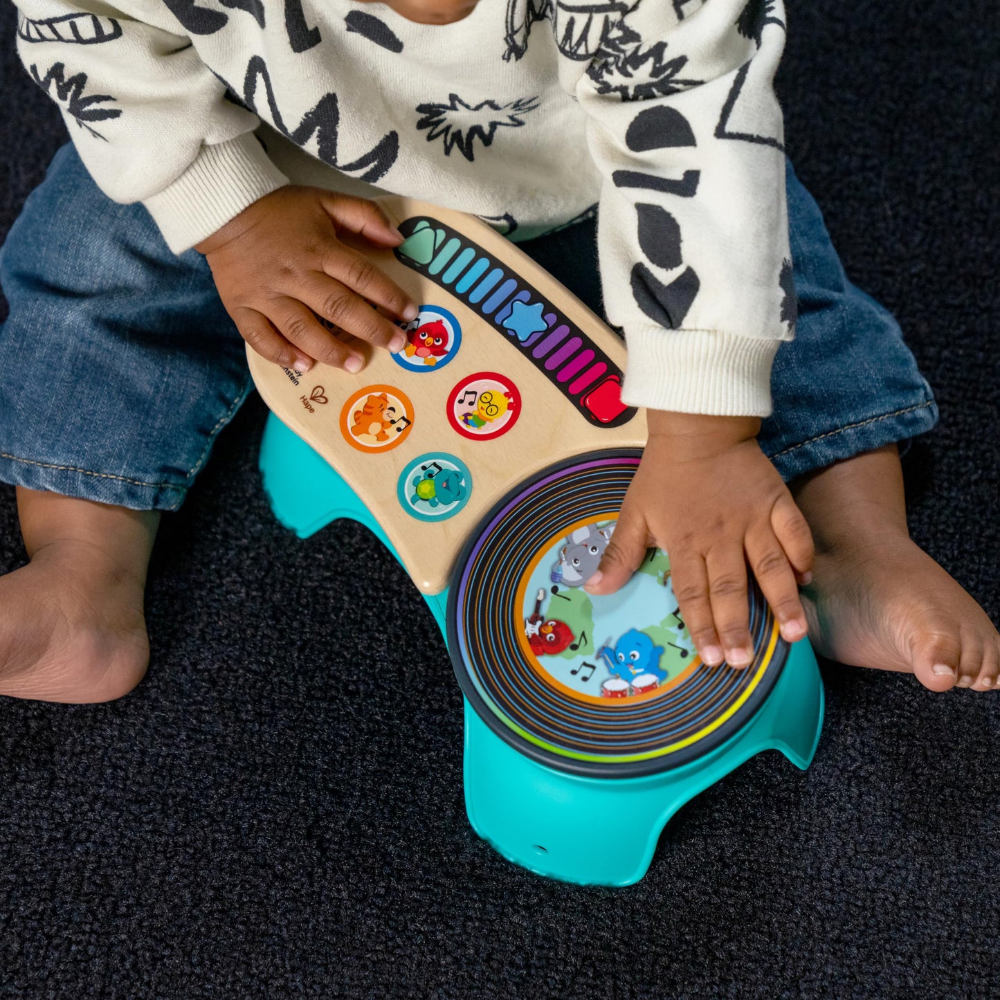 Baby Einstein + Hape DJ Discovery Musical Toy Turntable, Ages 6 Months and Up