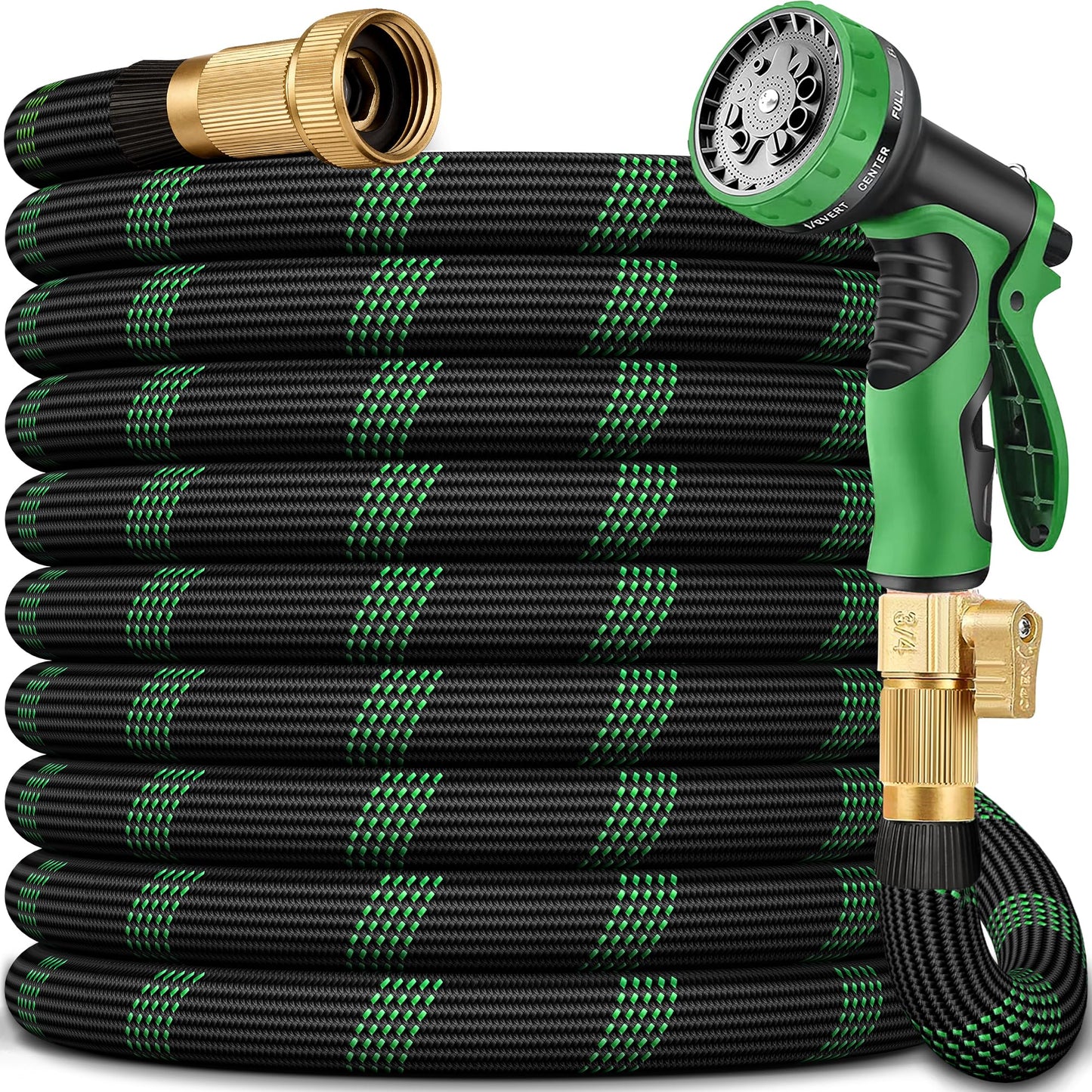 100 FT Non-Expanding Garden Hose, 2026 New Upgrated Non-Expandable Garden Water Hose - Ultra-Light & Flexible Burst-Resistant, Kink-Free Garden Hoses, All-Weather Use for Lawns, Gardens,Outdoor