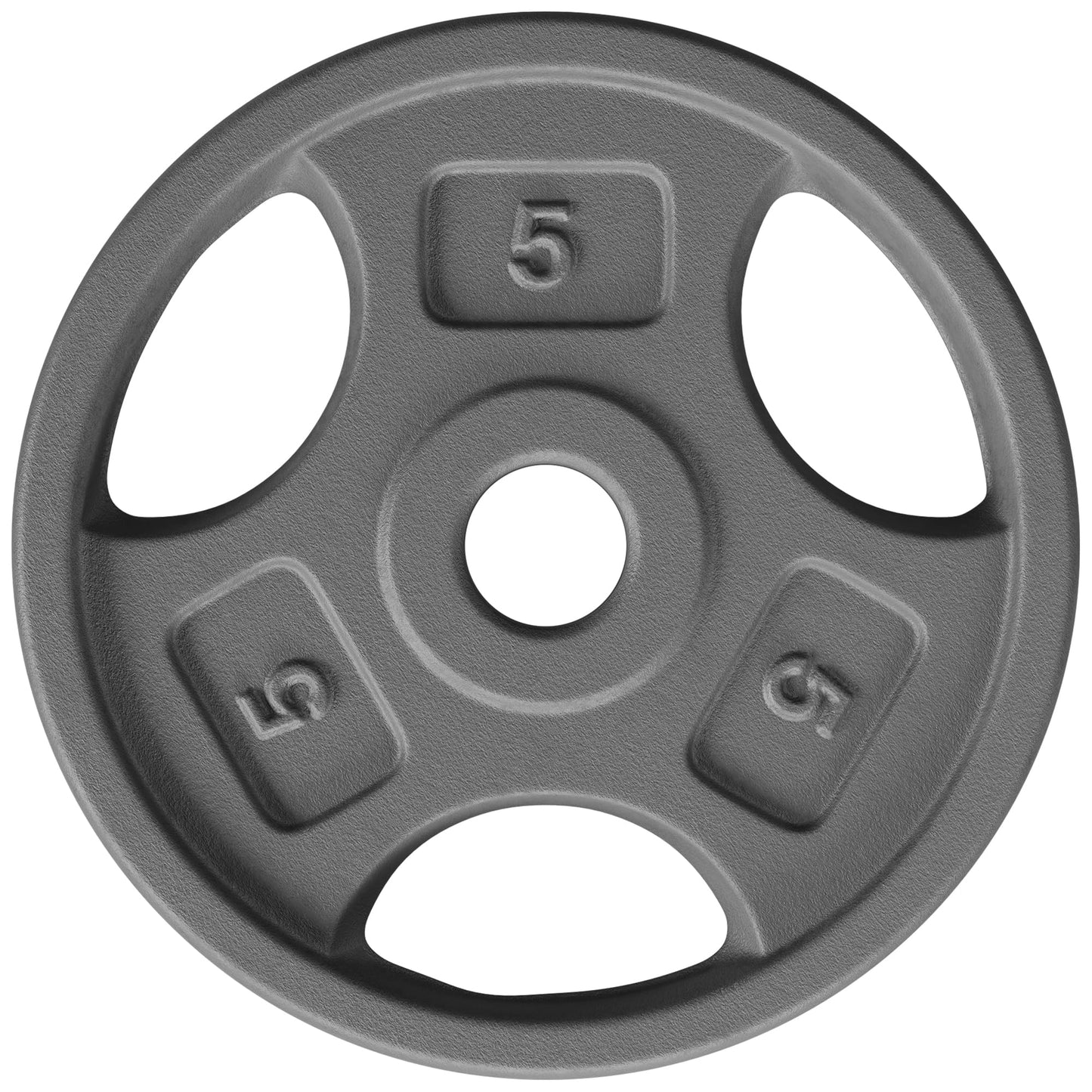 Yes4All 1 Inch Grip Cast Iron Weight Plates for Dumbbells – Standard Weight Plates - 5lb - Single