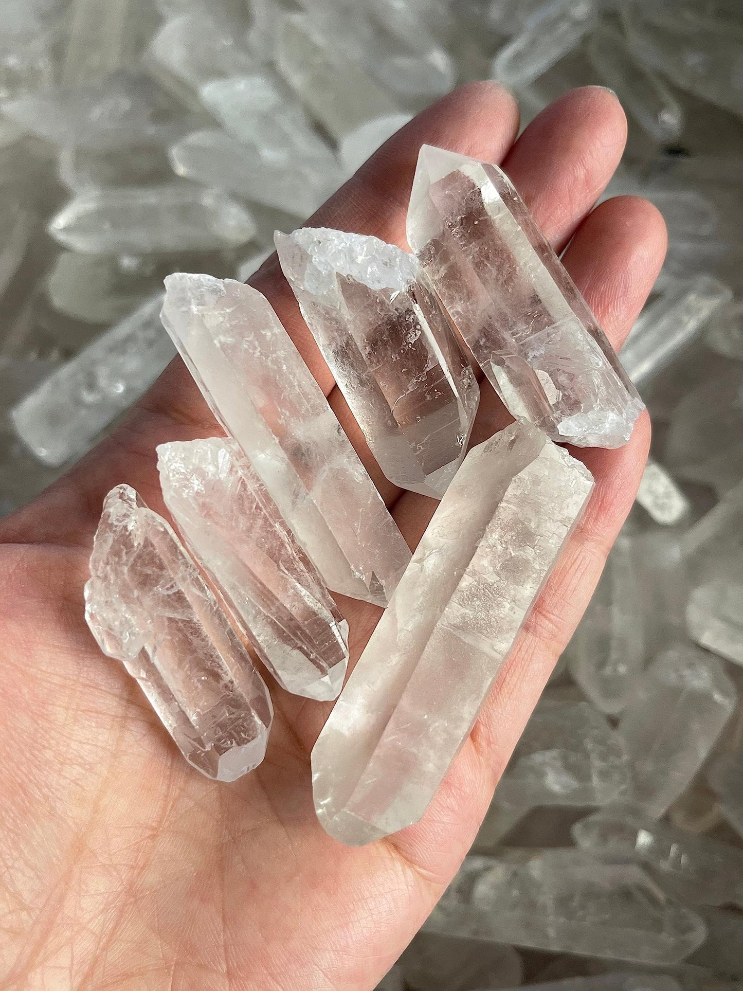 WHOLESALE Raw Clear Quartz Points, Natural Clear Quartz Points, Clear Quartz Points Healing Crystals (Clear Quartz Points, 1 Pound)