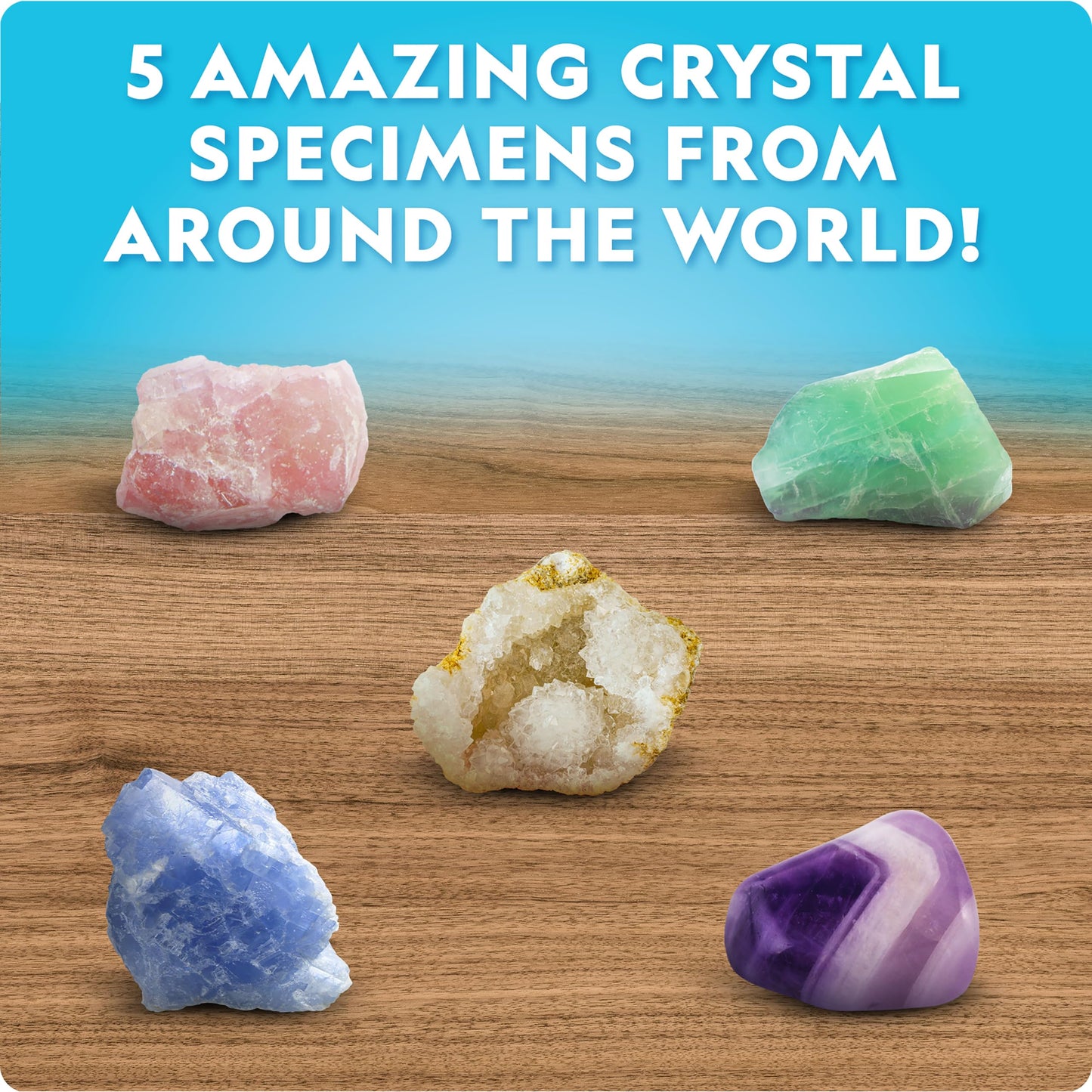 NATIONAL GEOGRAPHIC Mega Crystal Growing Kit for Kids- Grow 8 Crystals with Light-Up Stand, Science Gifts for Kids 8-12, Crystal Making Experiment, Science Kit for Girls and Boys