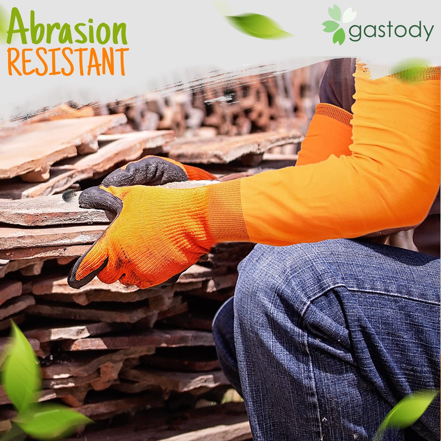Gastody™ Long Gardening Gloves Women and Men M - Long Sleeve Garden Gloves Multipurpose Heavy Duty Outdoor and Indoor - Long Cuff Garden Gloves - Thorn Resistant Protective Work Rose Pruning Gloves