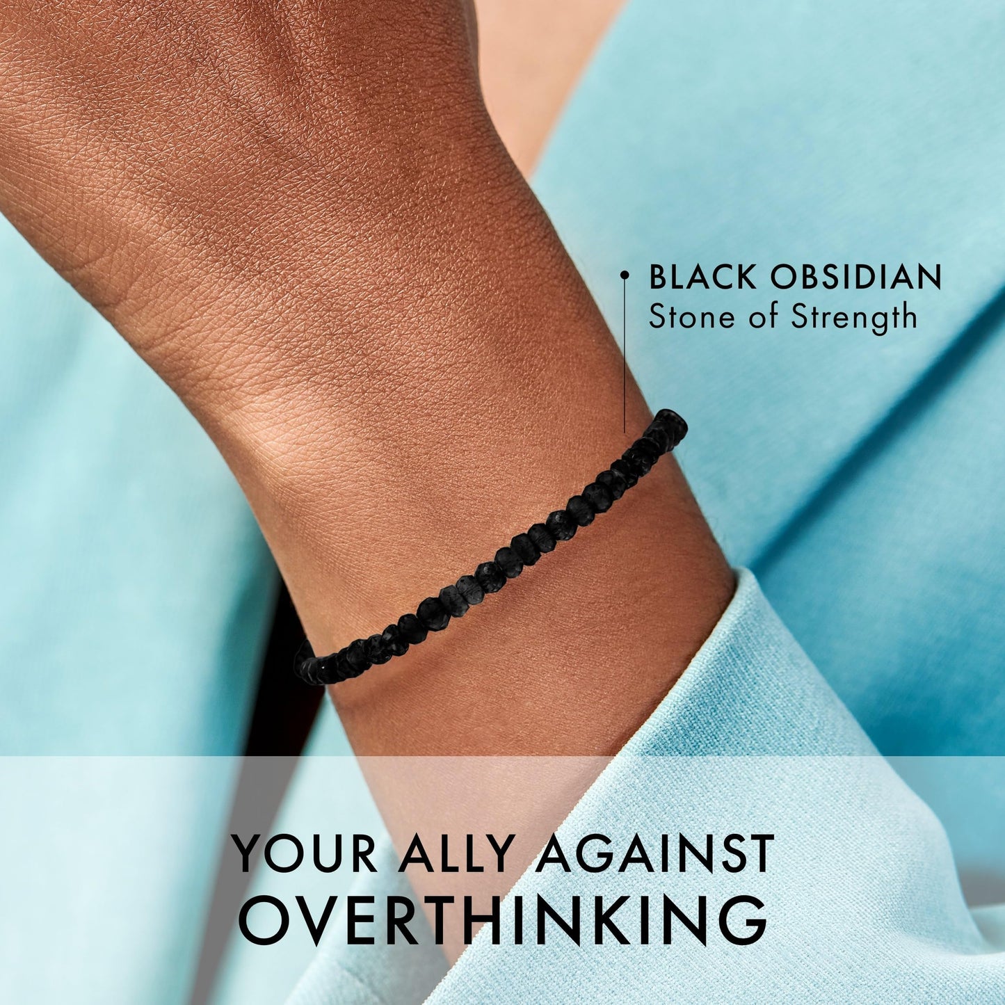 Moon Magic Moonstone Bracelet for Women | Black Obsidian, Rose Quartz Bracelet/Real 925 Sterling Silver | 18k Rose & Yellow Gold Rainbow Genuine Moonstone Jewelry for women | June Birthstone Bracelet